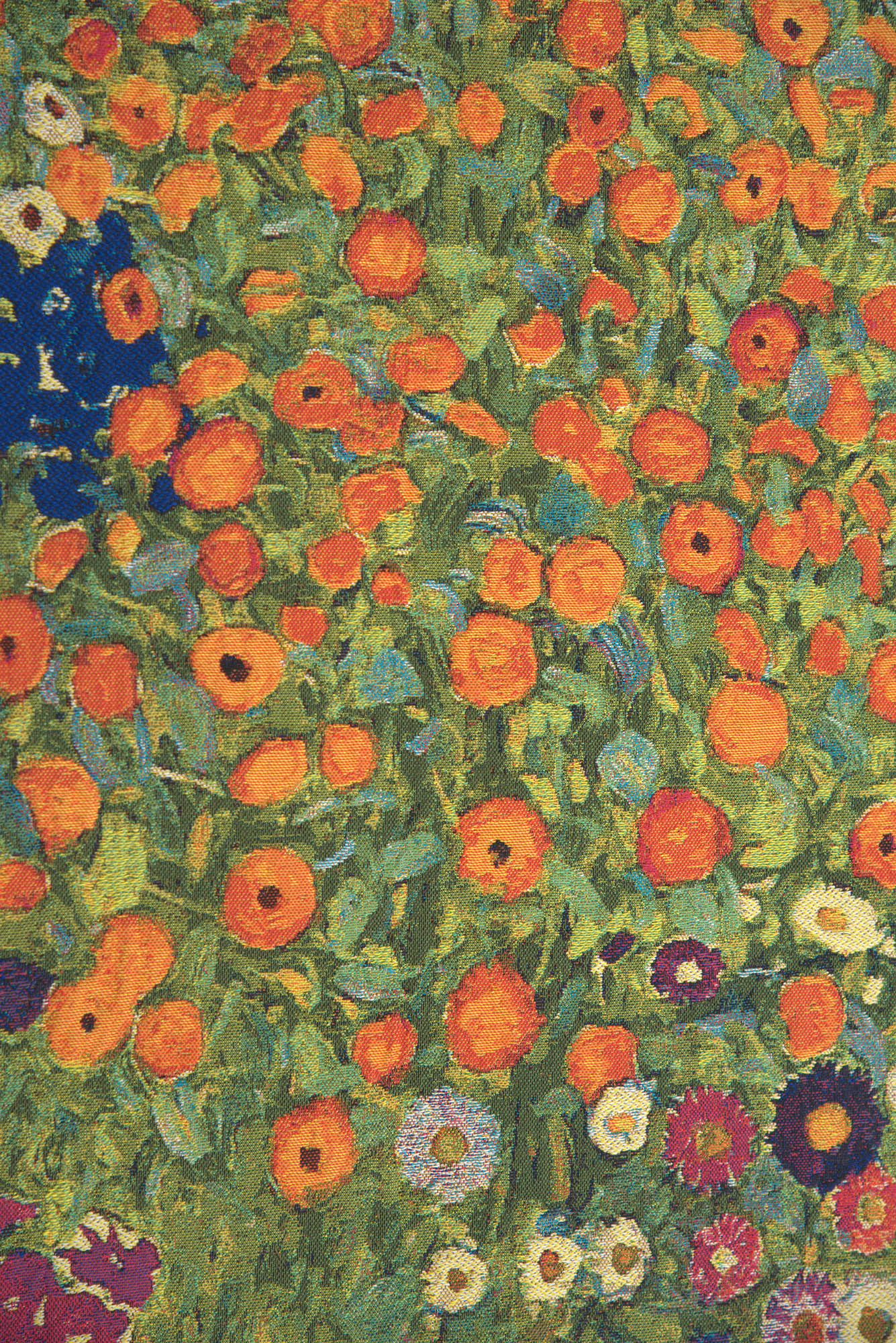 Gustav Klimt Flower Garden III Vintage Tapestry Wall Hanging 27 x 27 in