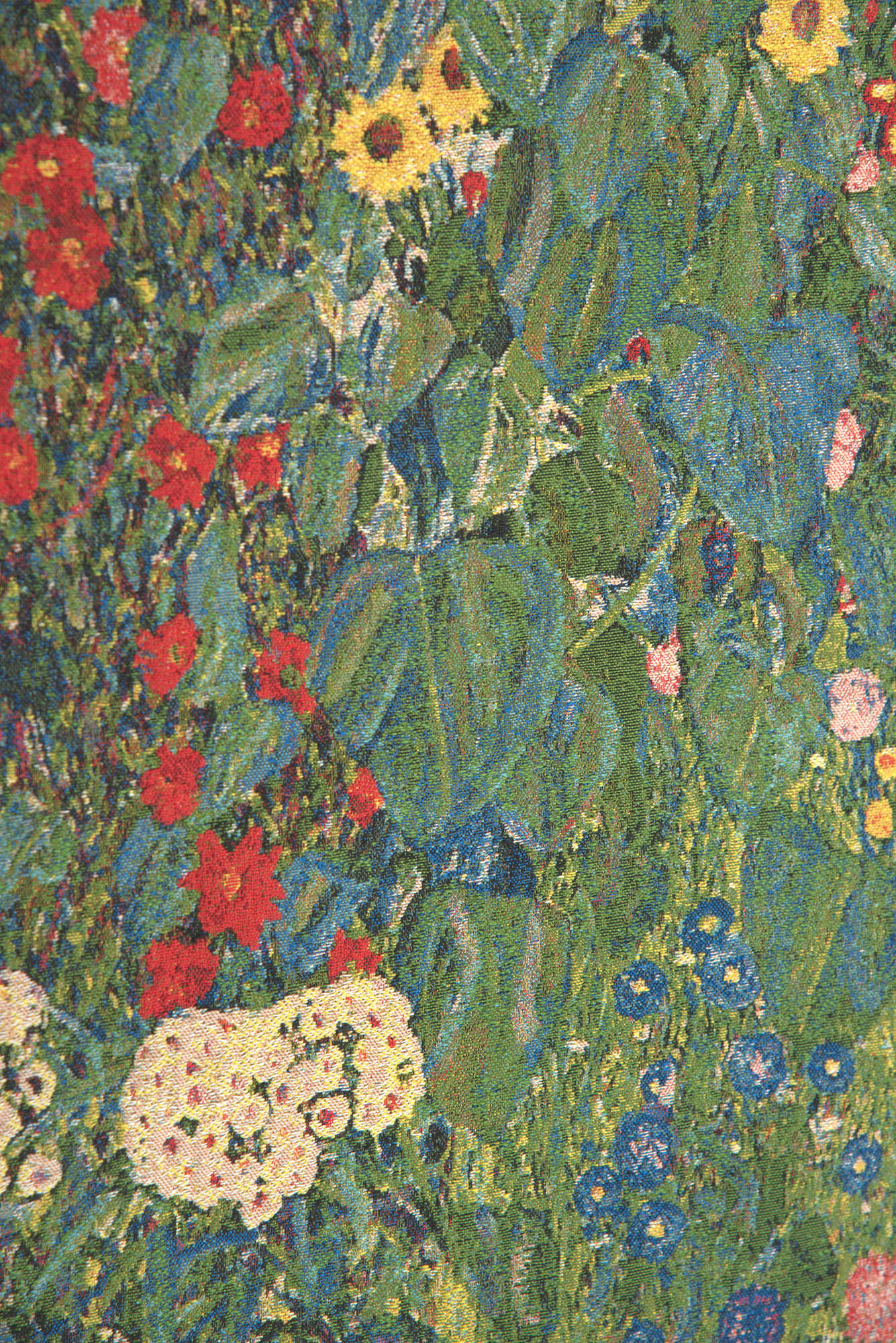 Gustav Klimt Country Garden III Vintage Tapestry Wall Hanging 29 x 27 in