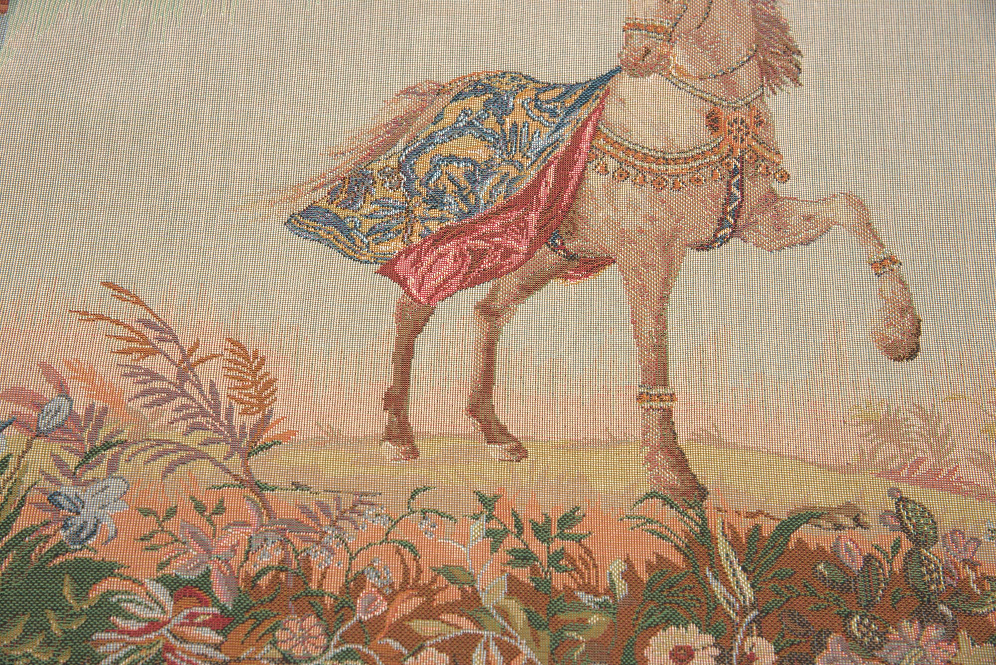 Jean Baptiste Huet Cheval Large Tapestry Pillow Cover 19x19 Inch Cotton Jacquard Woven Cushion Cover