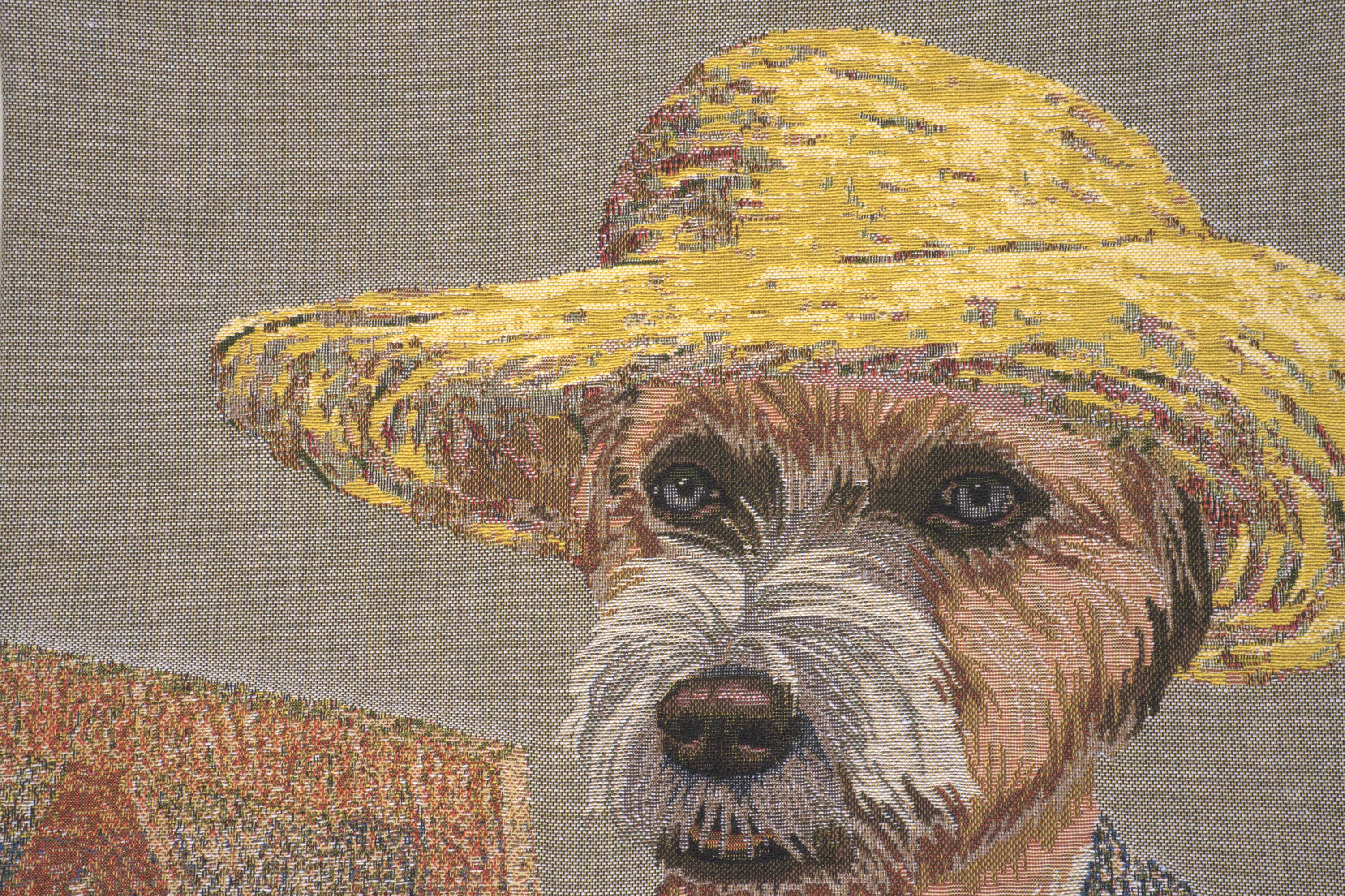 Vincent Van Gogh Dog Tapestry Pillow Cover 18x18 Inch Cotton Jacquard Woven Cushion Cover