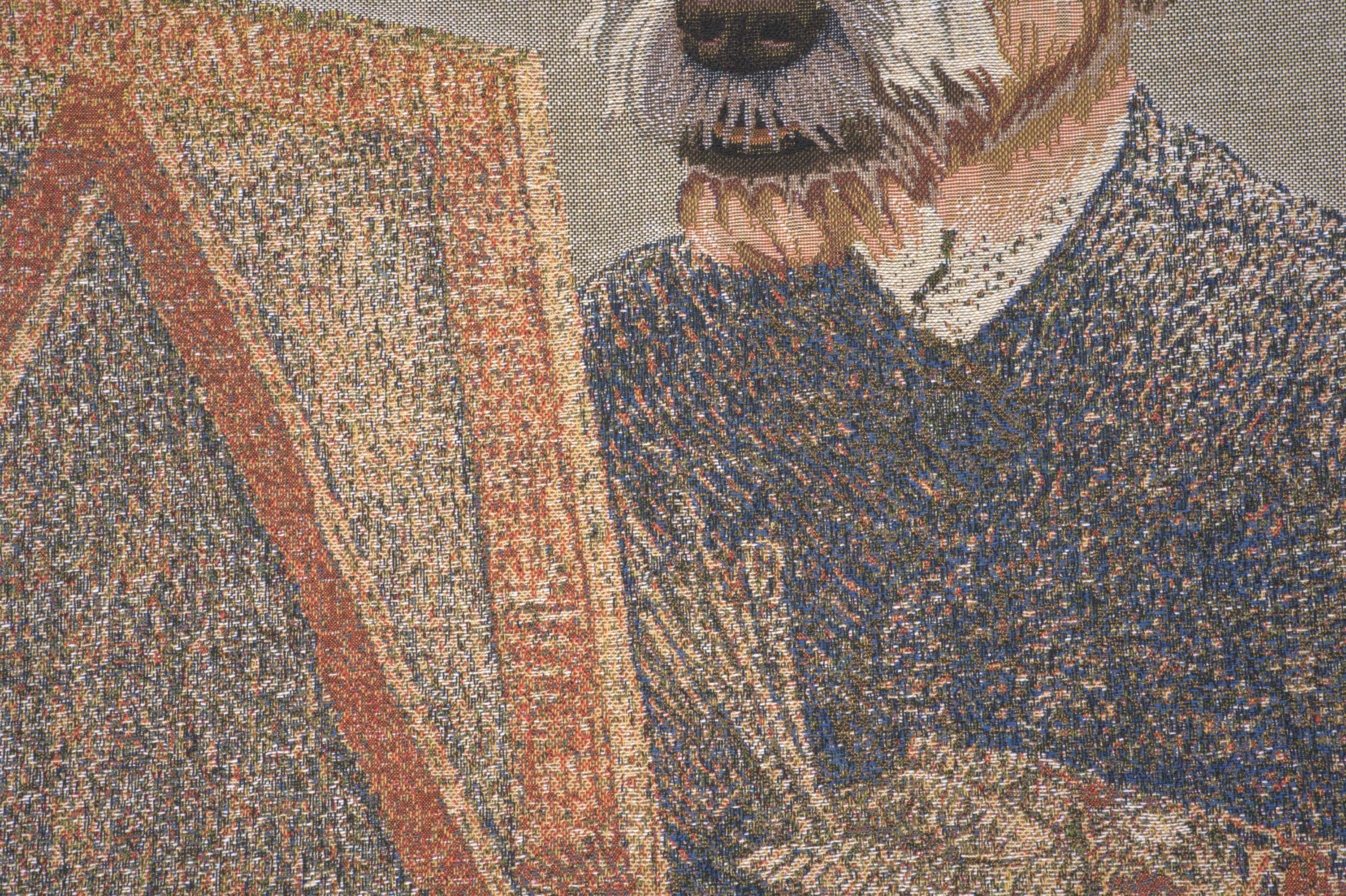 Vincent Van Gogh Dog Tapestry Pillow Cover 18x18 Inch Cotton Jacquard Woven Cushion Cover