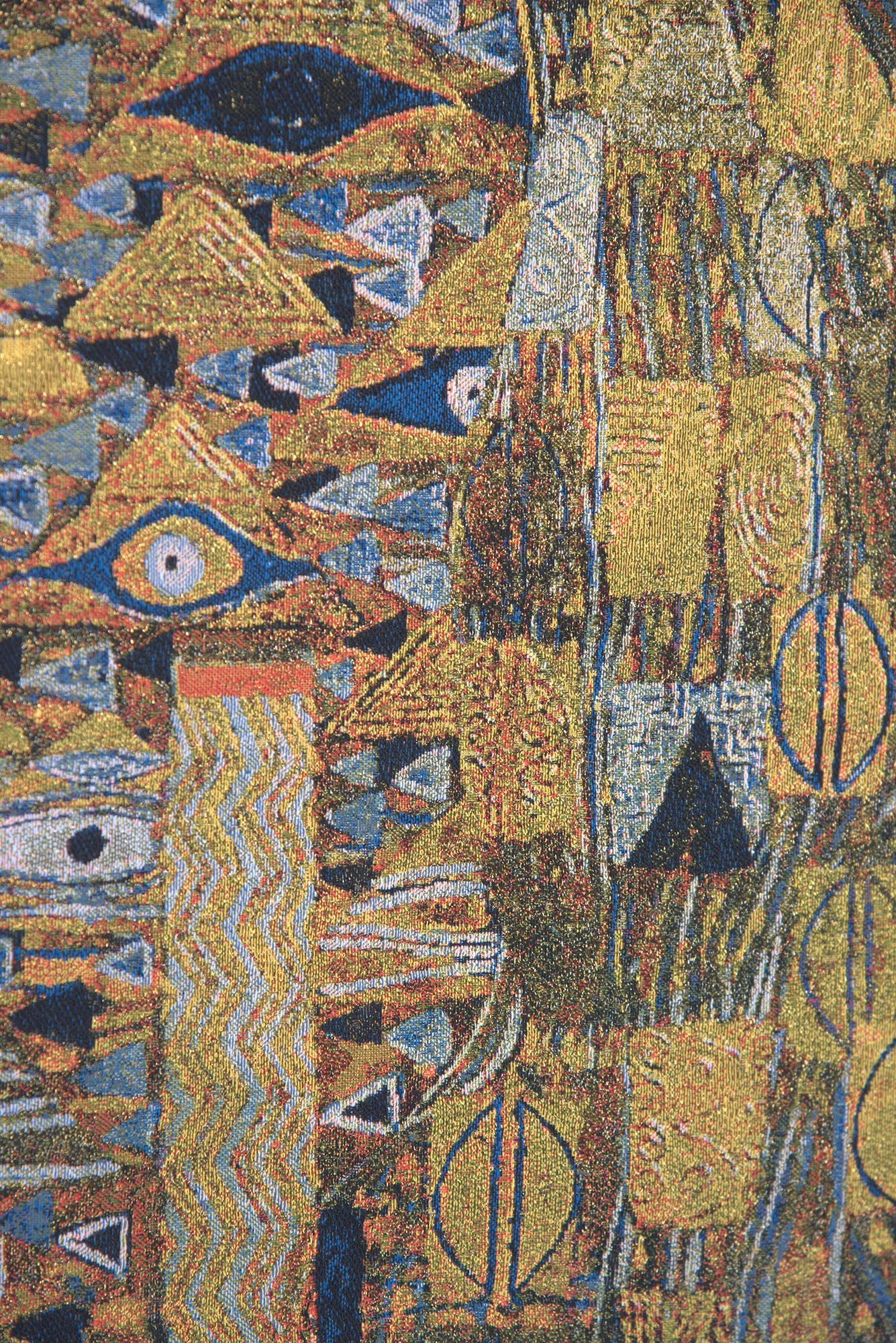 Gustav Klimt Patchwork Vintage Tapestry Wall Hanging 28 x 29 in Art Nouveau Abstract Jacquard Woven Wall Art