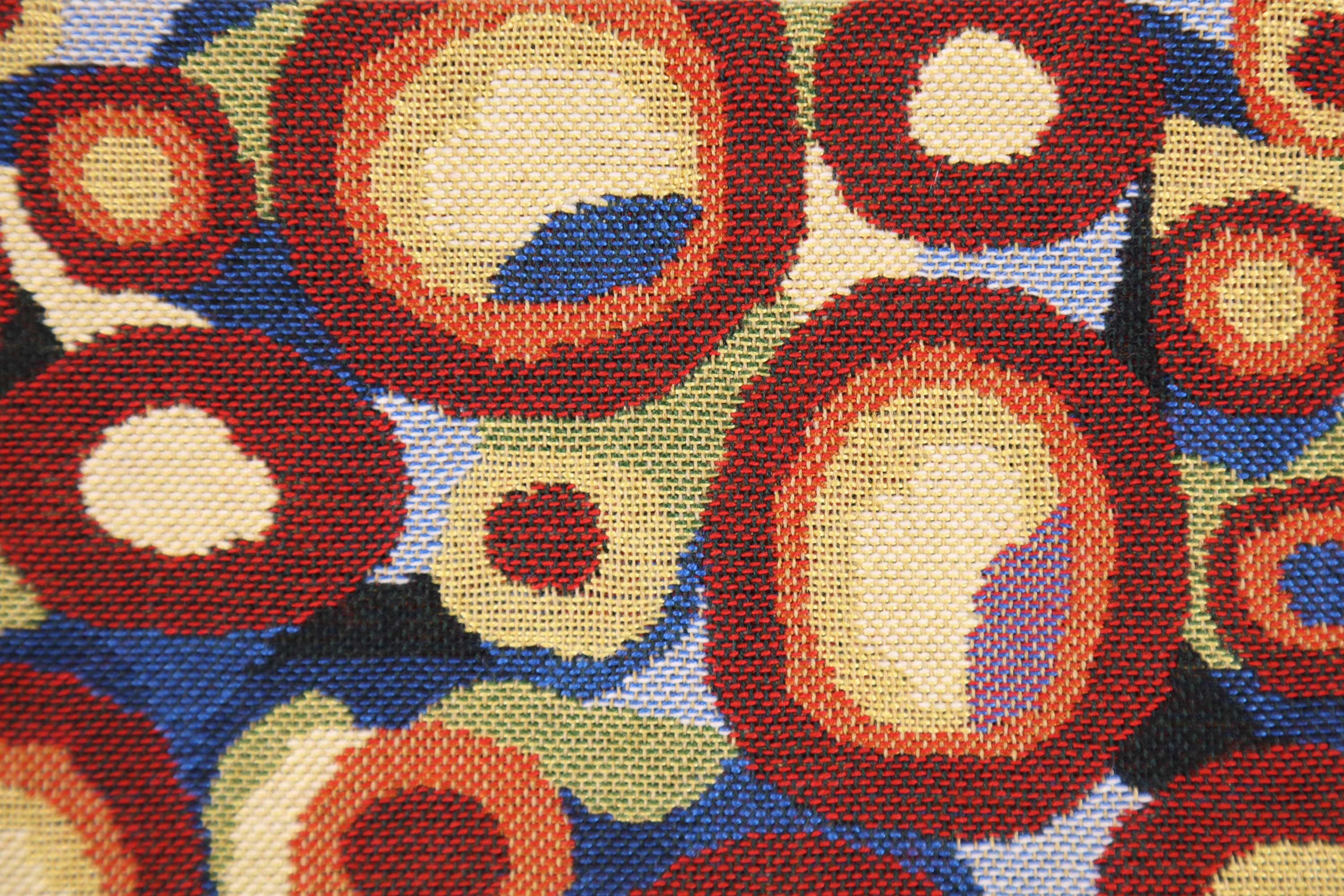 Gustav Klimt Circles Tapestry Pillow Cover 16x16 Inch Cotton Jacquard Woven Cushion Cover