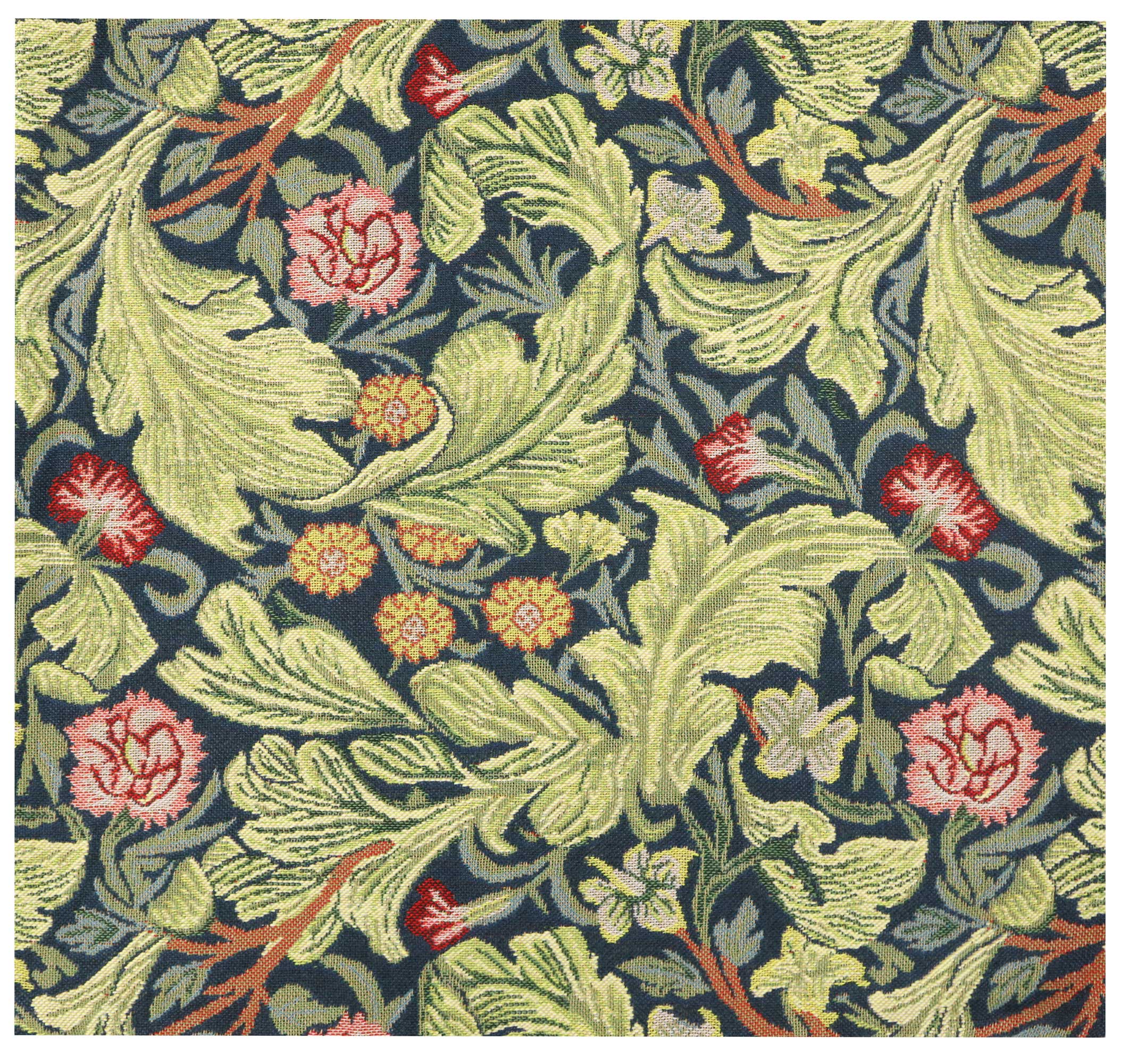 Green Leicester Belgian Tapestry Pillow Cover 16x16 inch Cotton Jacquard Woven Cushion Cover