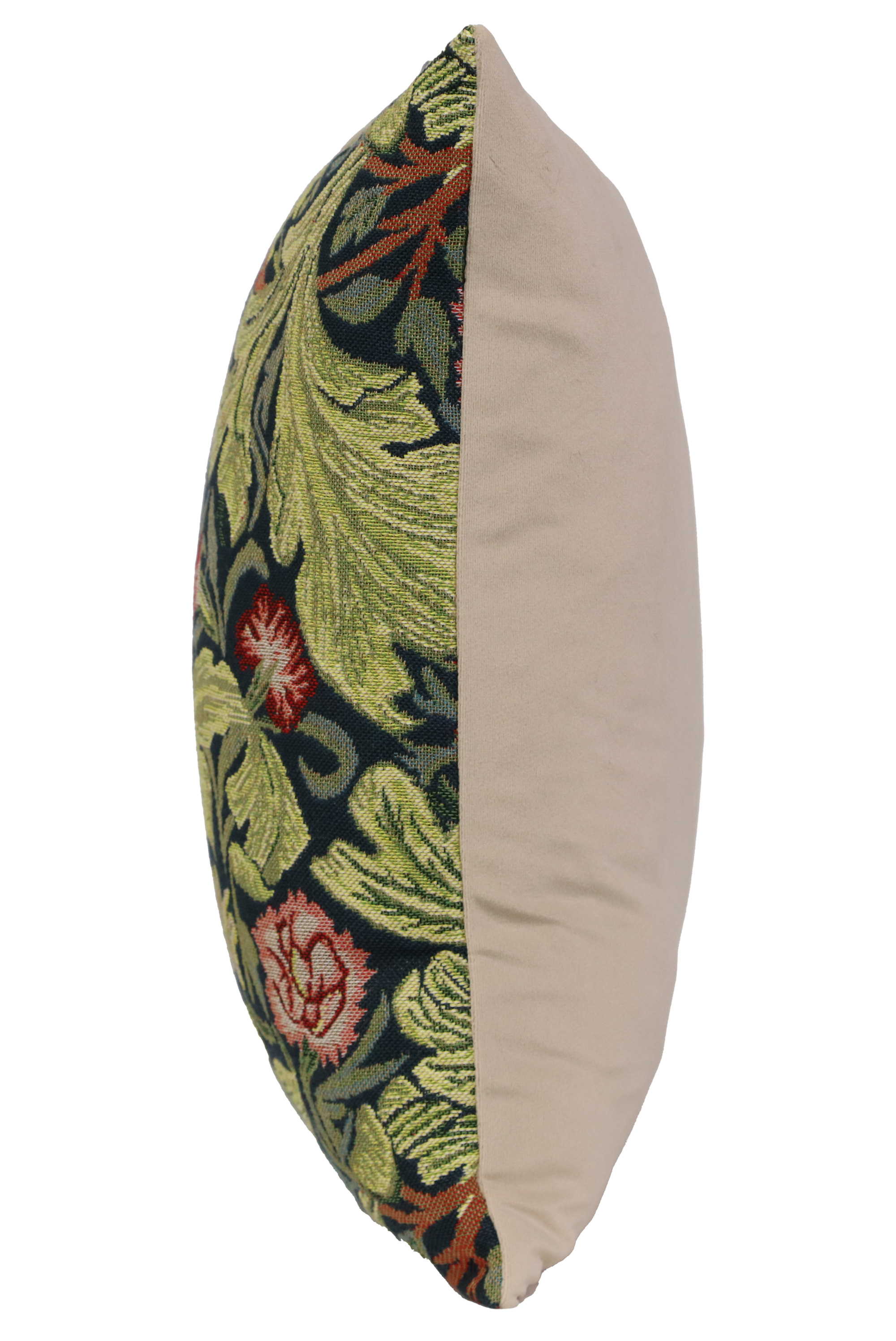 Green Leicester Belgian Tapestry Pillow Cover 16x16 inch Cotton Jacquard Woven Cushion Cover