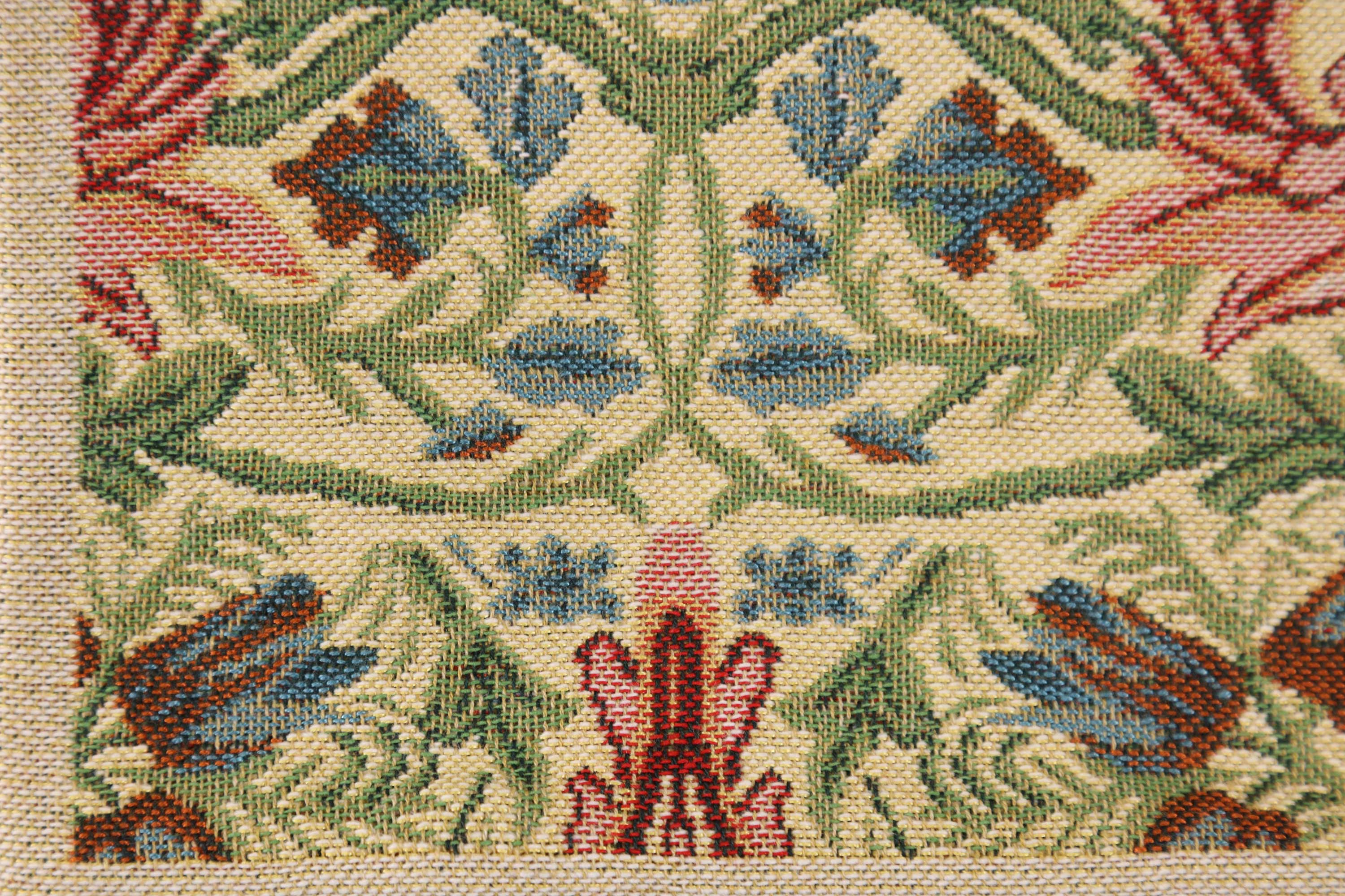 Yellow Snakeshead Belgian Tapestry Pillow Cover 16x16 inch Cotton Jacquard Woven Cushion Cover