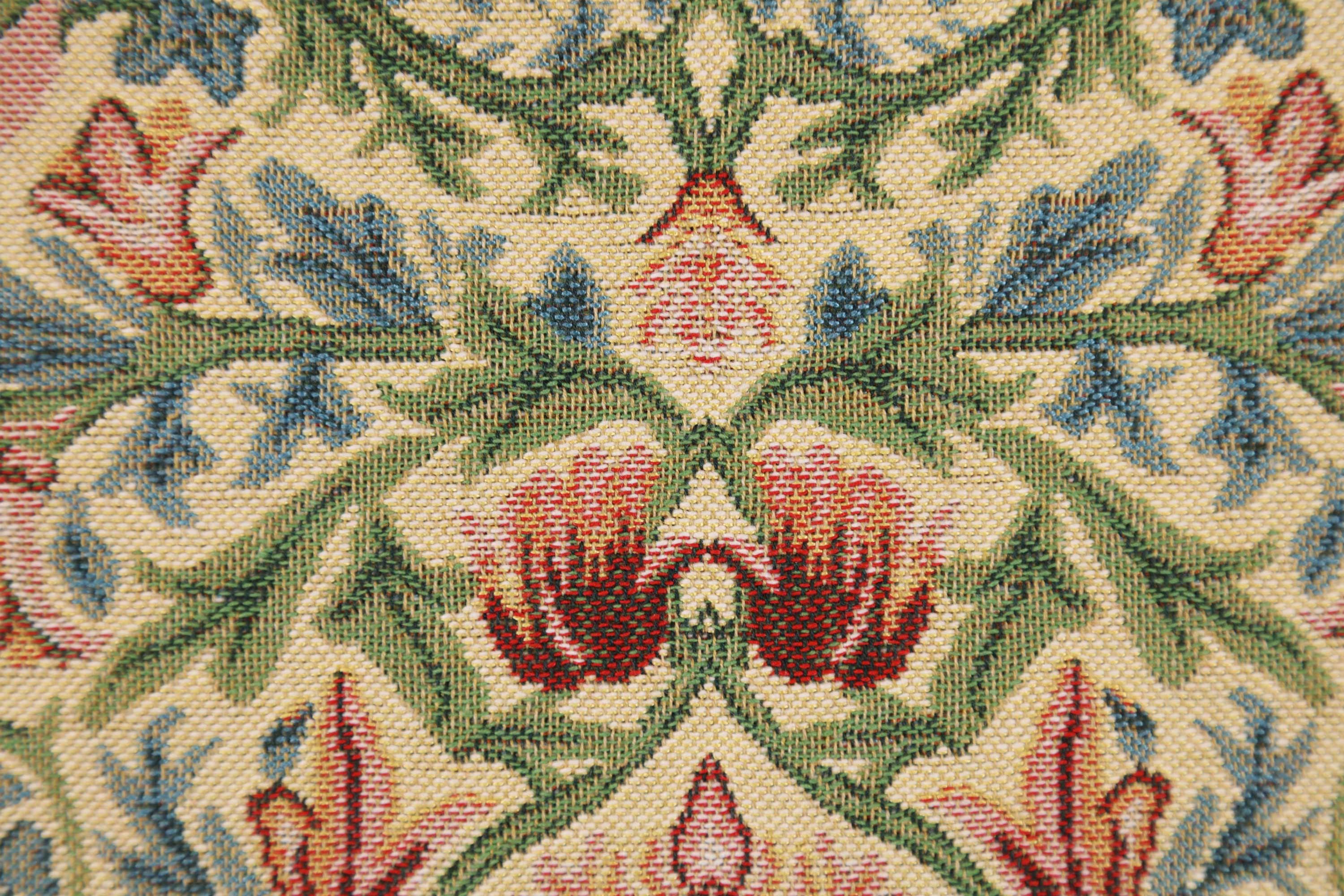 Yellow Snakeshead Belgian Tapestry Pillow Cover 16x16 inch Cotton Jacquard Woven Cushion Cover