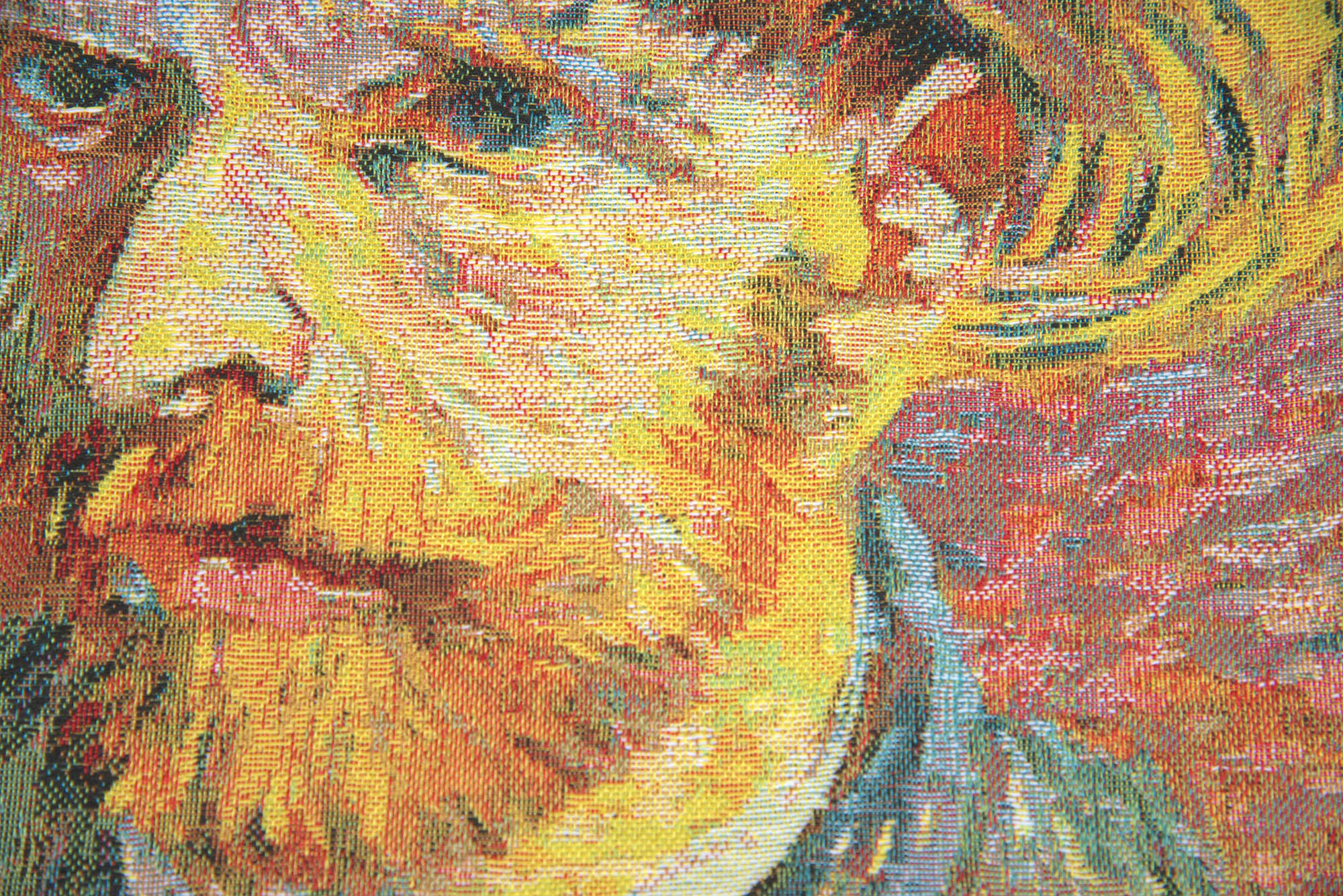 Van Gogh Portrait Belgian Tapestry Pillow Cover 14x14 Inch Cotton Jacquard Woven Cushion Cover