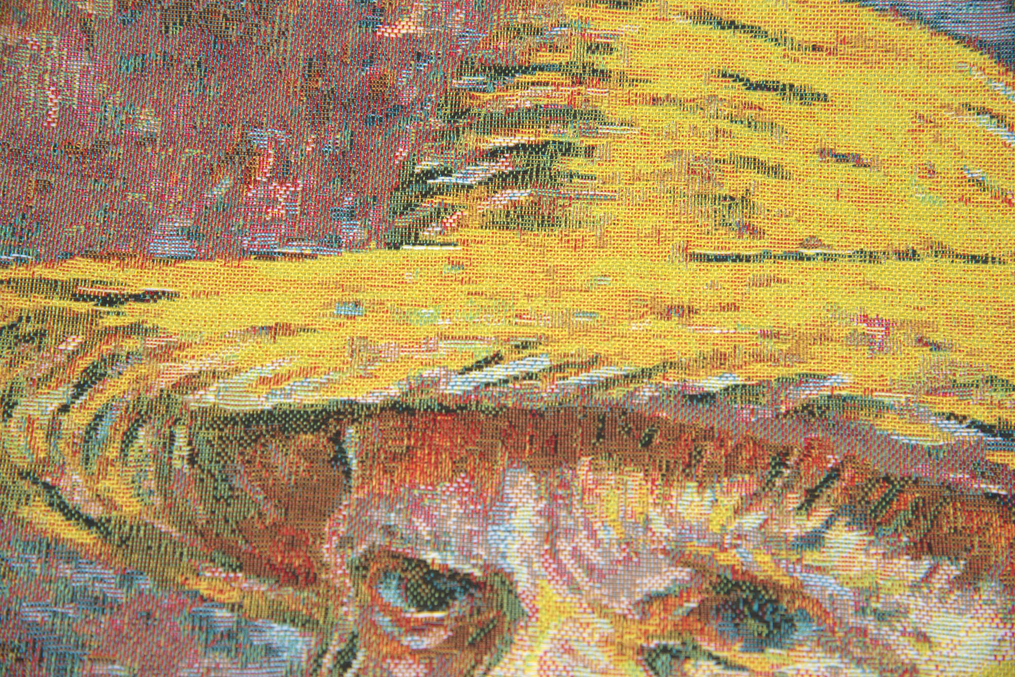 Van Gogh Portrait Belgian Tapestry Pillow Cover 14x14 Inch Cotton Jacquard Woven Cushion Cover
