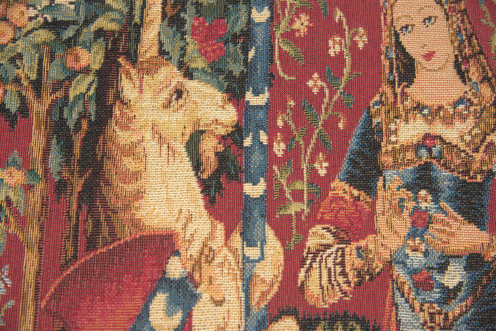 Medieval Smell Small Tapestry Pillow Cover 14x14 Inch Cotton Jacquard Woven Cushion Cover