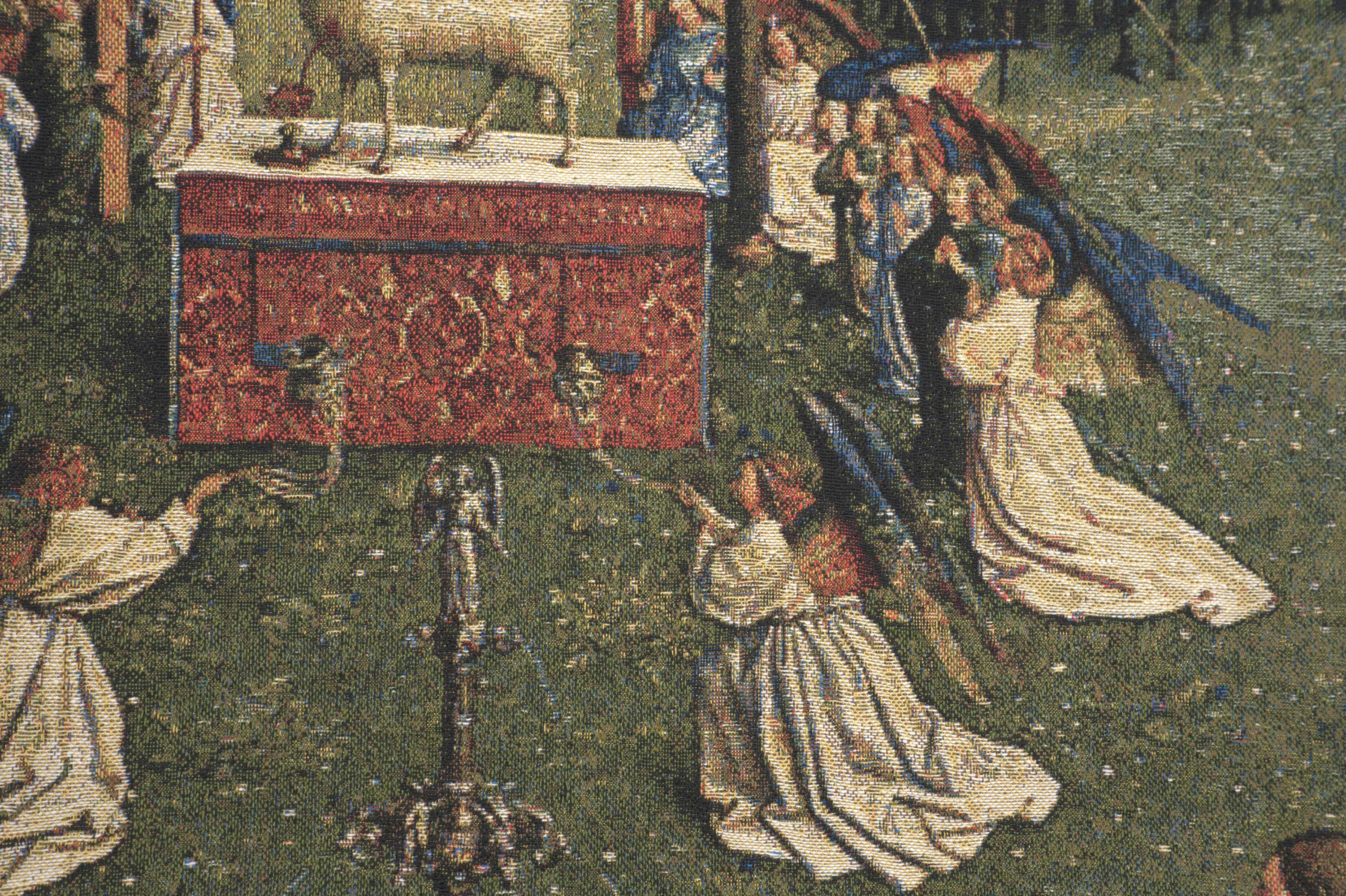 Hubert van Eyck The Lamb of God Tapestry Pillow Cover 18x18 Inch Cotton Jacquard Woven Cushion Cover