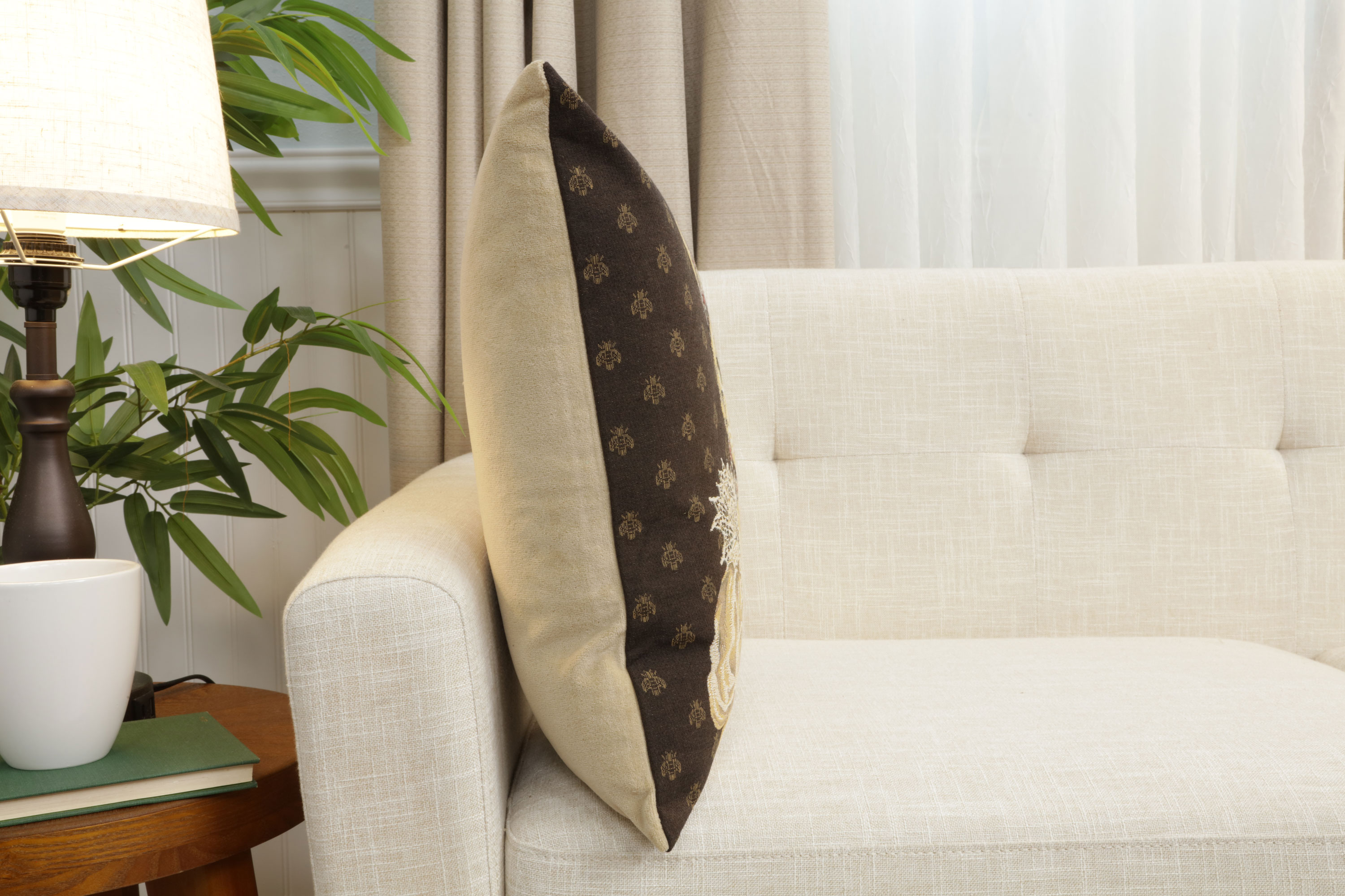 Cat Josephine Belgian Tapestry Pillow Cover 18x18 Inch Cotton Jacquard Woven Cushion Cover
