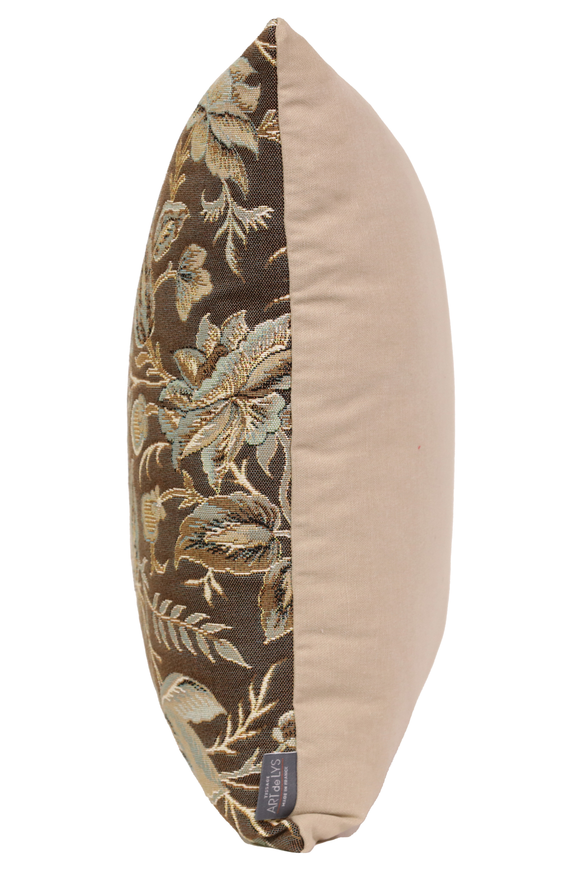Floral Peony Grey A Tapestry Pillow Cover 19x19 Inch Cotton Jacquard Woven Cushion Cover
