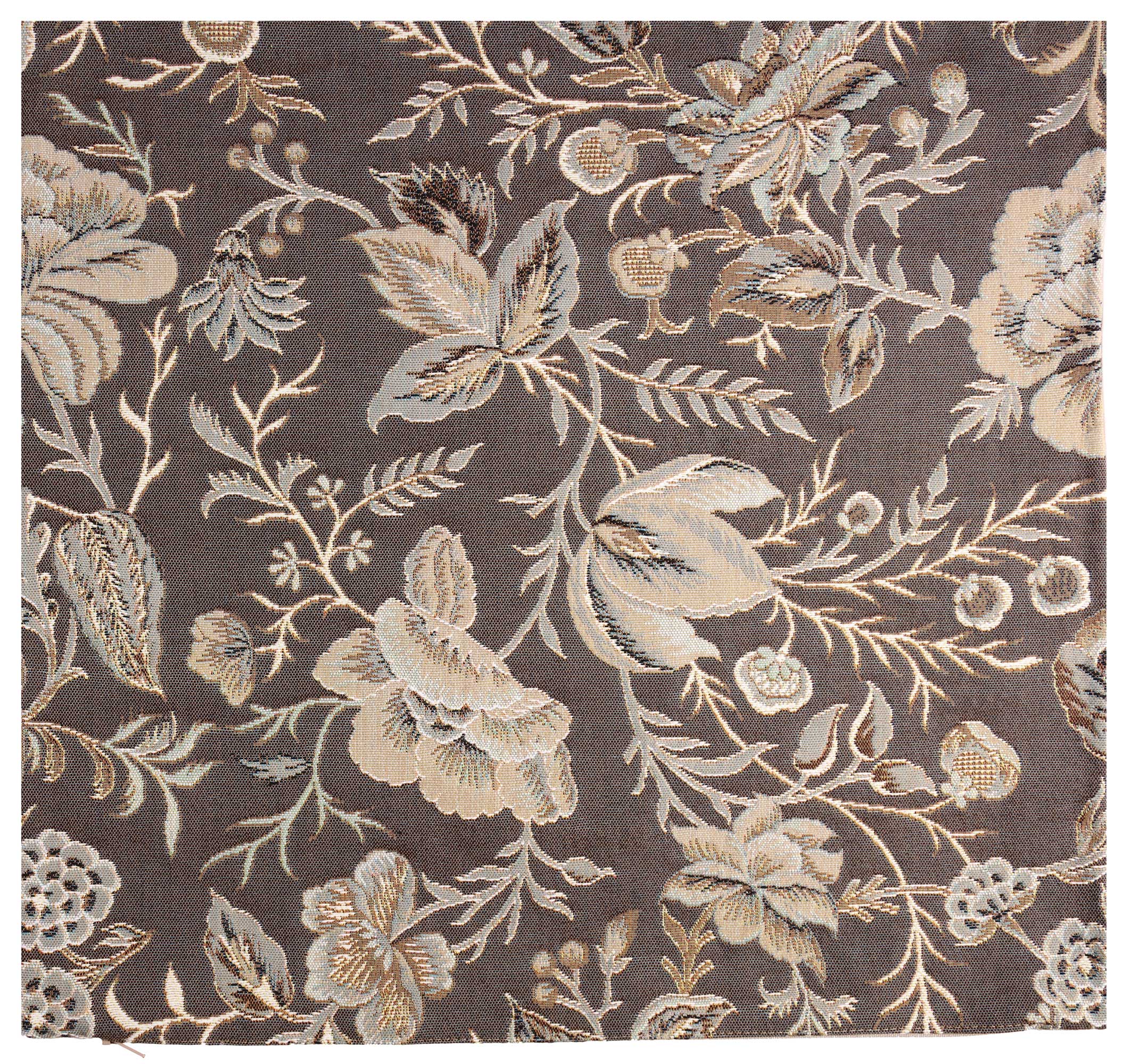 Floral Peony Grey B Tapestry Pillow Cover 19x19 Inch Cotton Jacquard Woven Cushion Cover