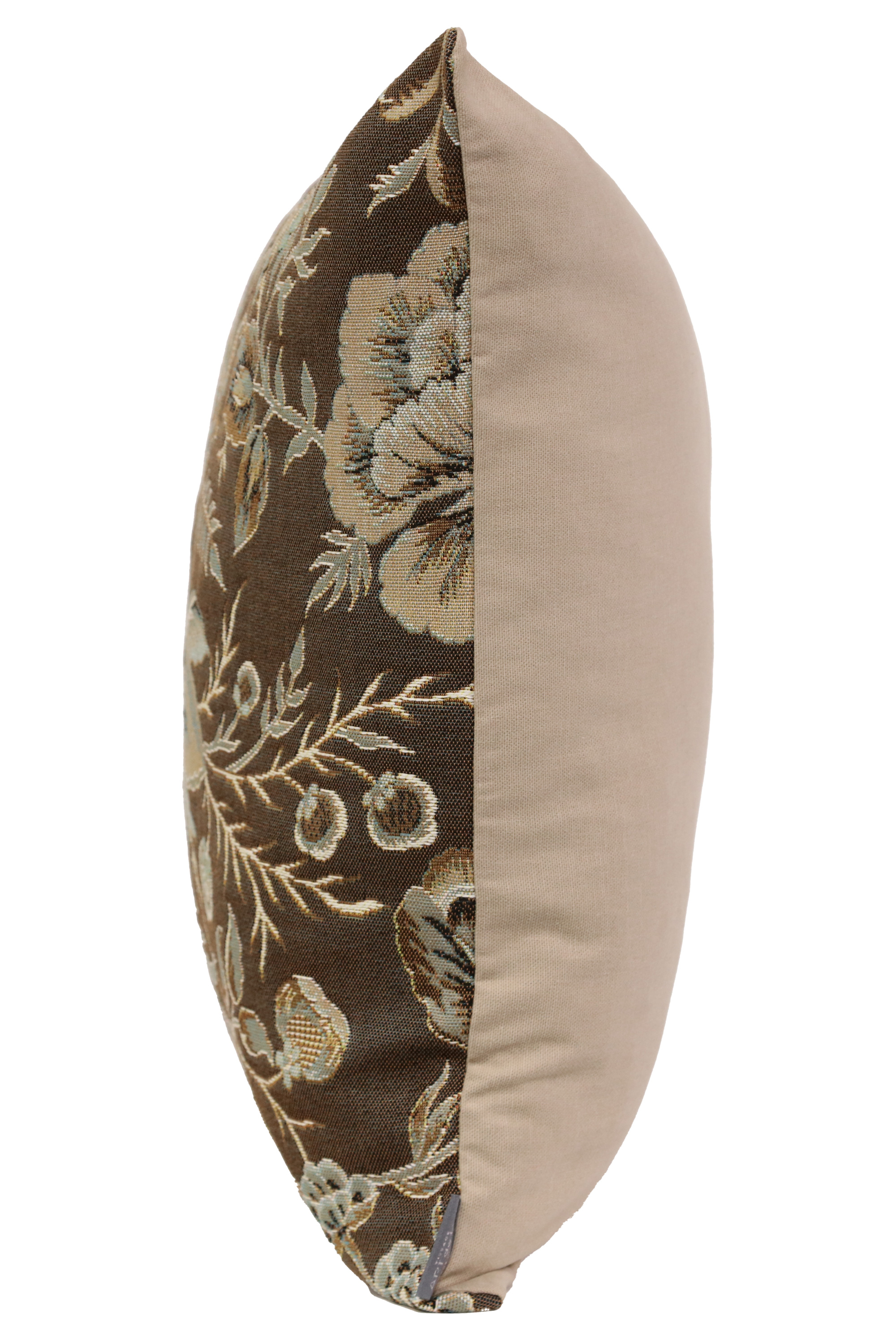 Floral Peony Grey B Tapestry Pillow Cover 19x19 Inch Cotton Jacquard Woven Cushion Cover