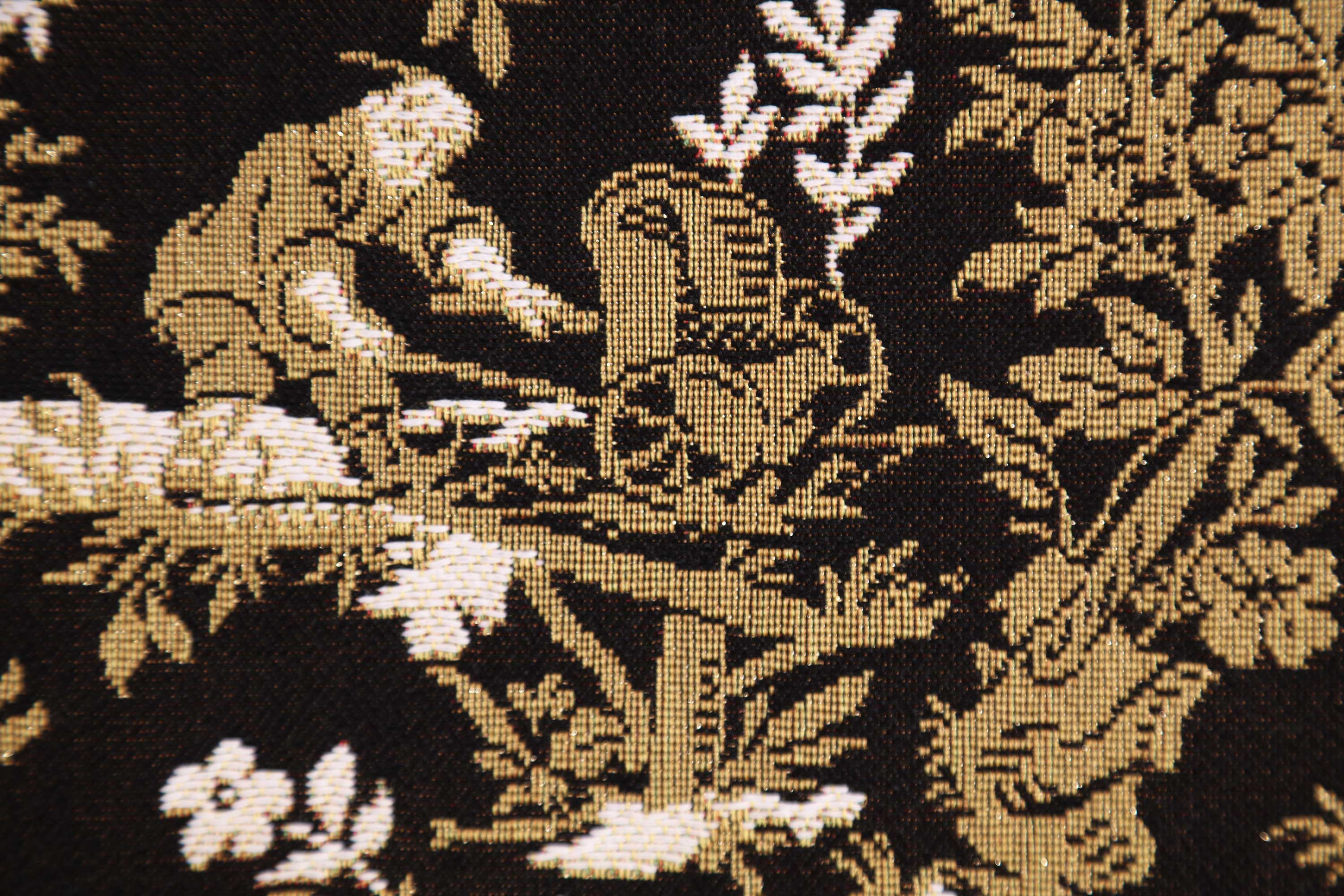 The Chinese on a Wheelbarrow Black French Tapestry Pillow Cover 19x19 Inch Cotton Jacquard Woven Cushion Cover