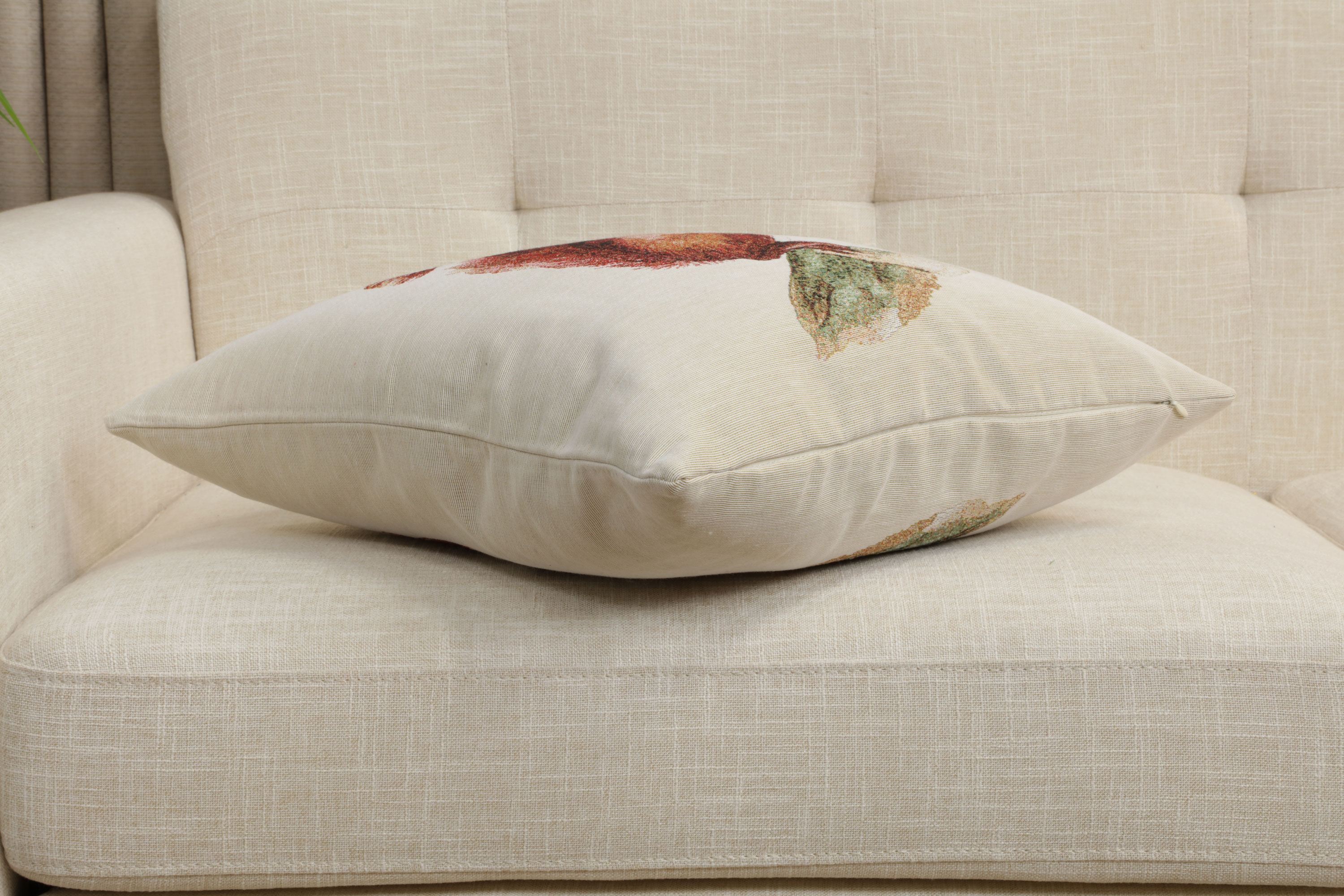 Squirrel Tapestry Pillow Cover 18x18 Inch Cotton Jacquard Woven Cushion Cover