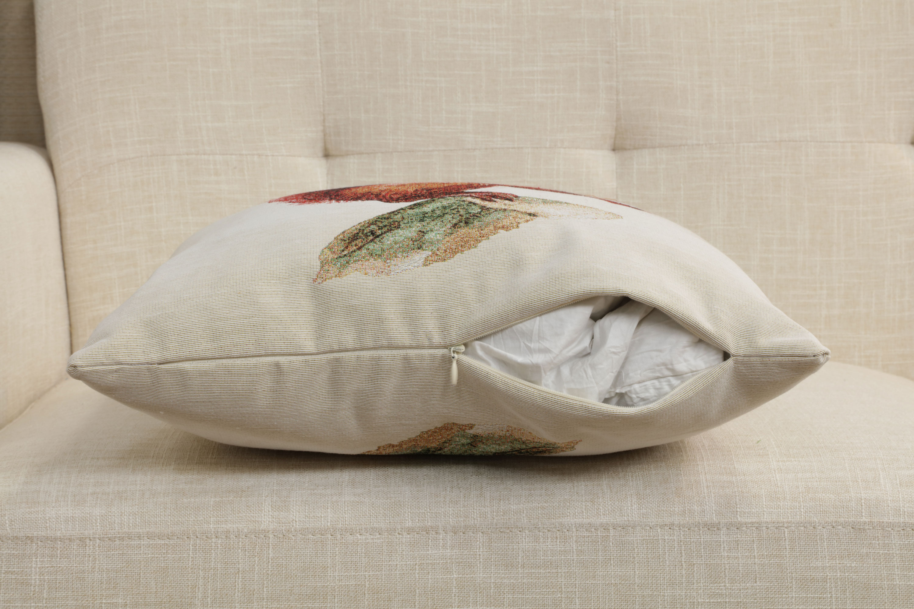 Squirrel Tapestry Pillow Cover 18x18 Inch Cotton Jacquard Woven Cushion Cover
