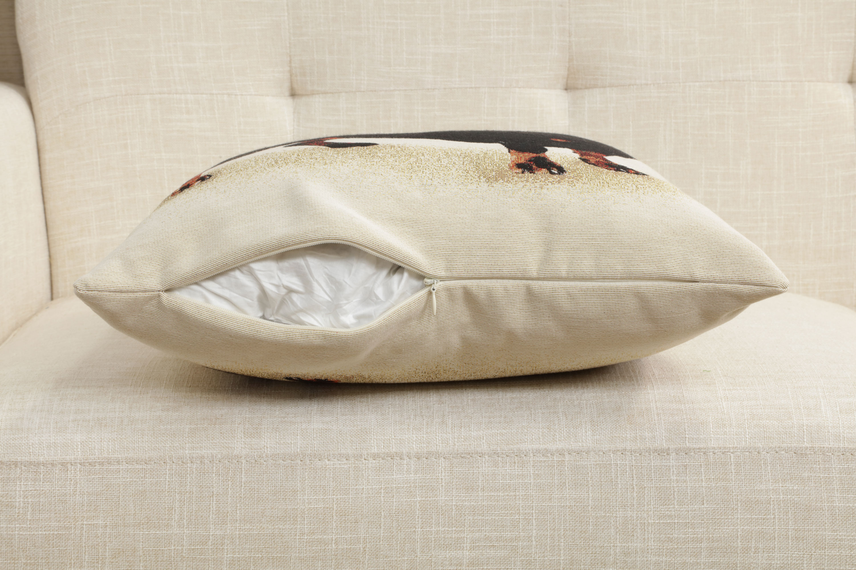 Pickles the Dachshund Tapestry Pillow Cover 18x18 Inch Cotton Jacquard Woven Cushion Cover