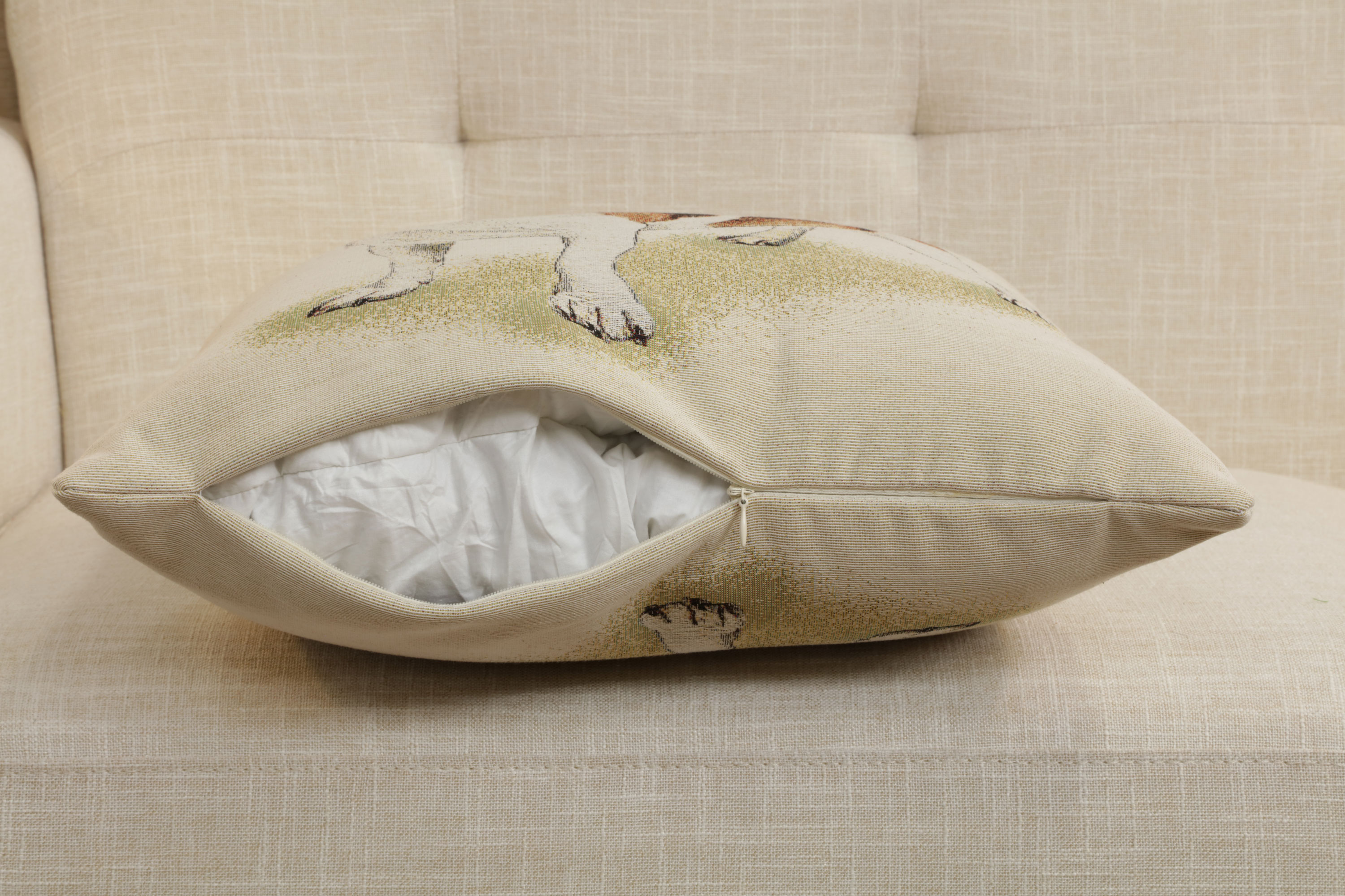 Max the Terrier Tapestry Pillow Cover 18x18 Inch Cotton Jacquard Woven Cushion Cover