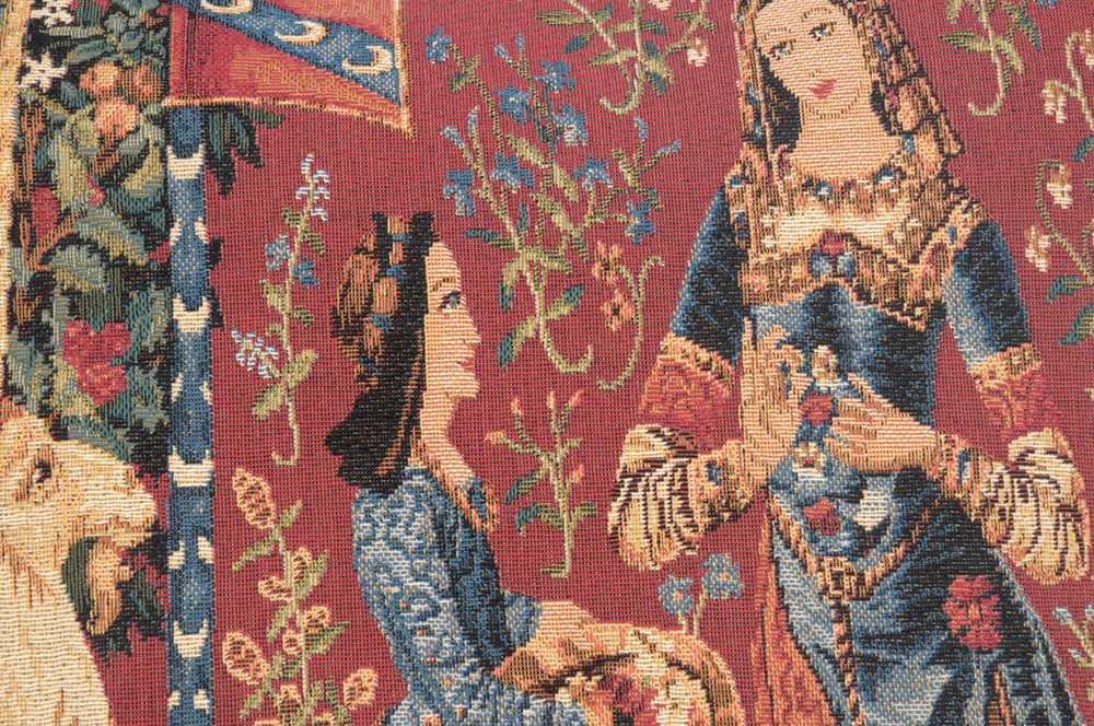 Medieval Vintage Smell Tapestry Pillow Cover 18x18 Inch Cotton Jacquard Woven Cushion Cover
