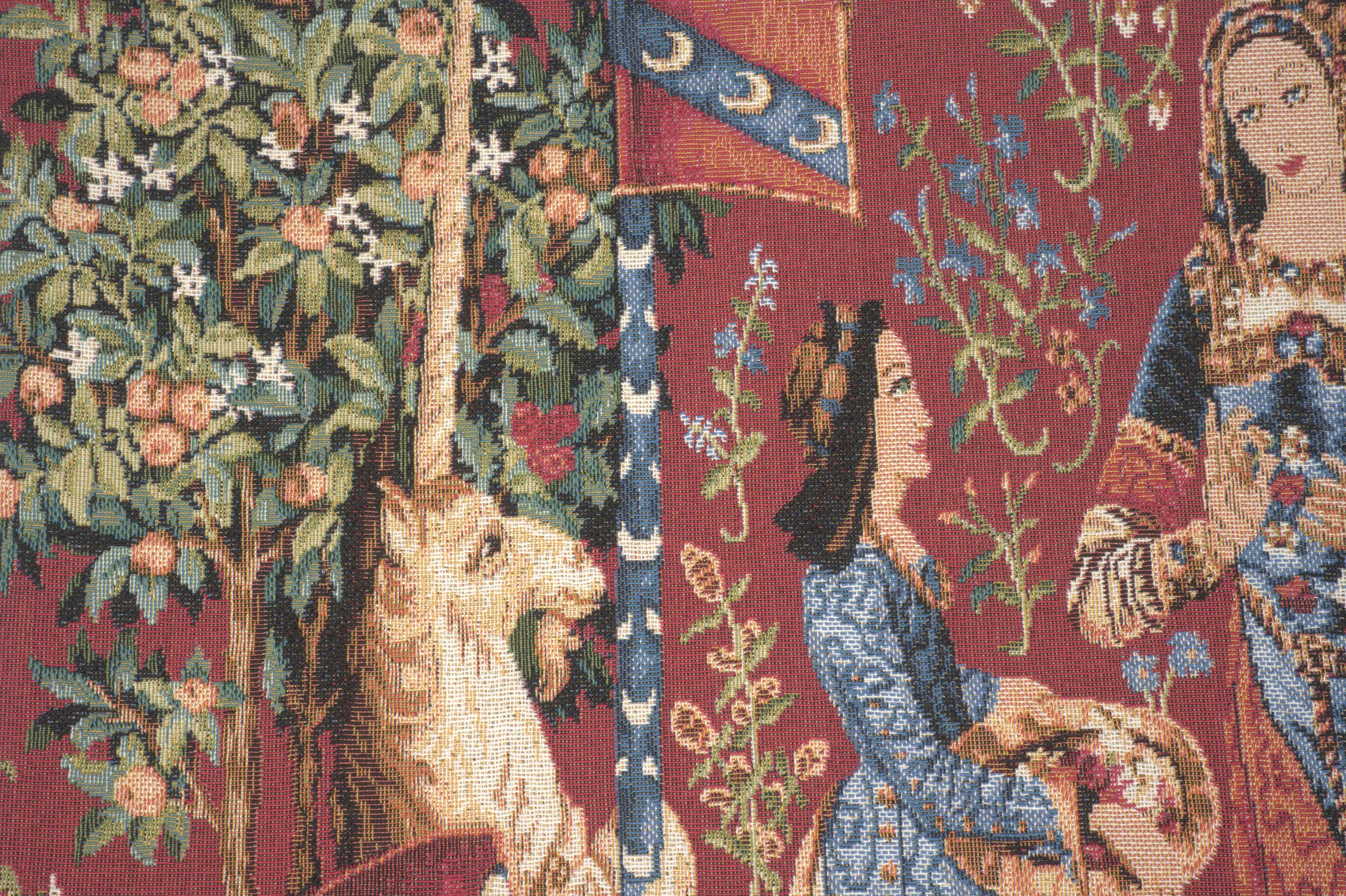 Medieval Vintage Smell Tapestry Pillow Cover 18x18 Inch Cotton Jacquard Woven Cushion Cover