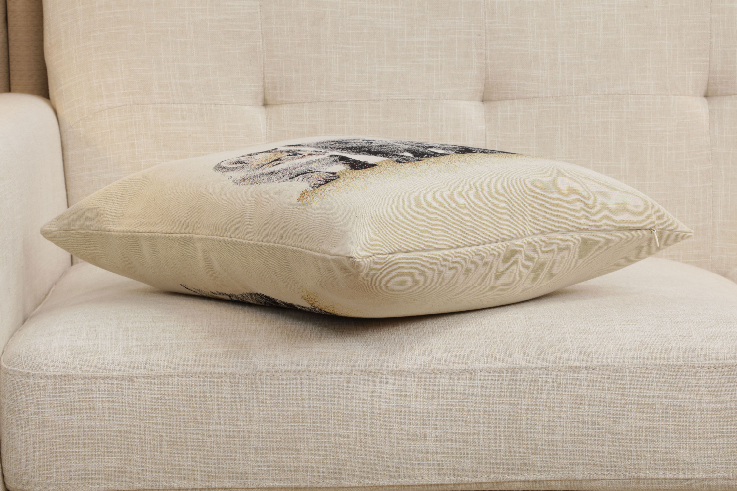Quartet Tapestry Pillow Cover 18x18 Inch Cotton Jacquard Woven Cushion Cover