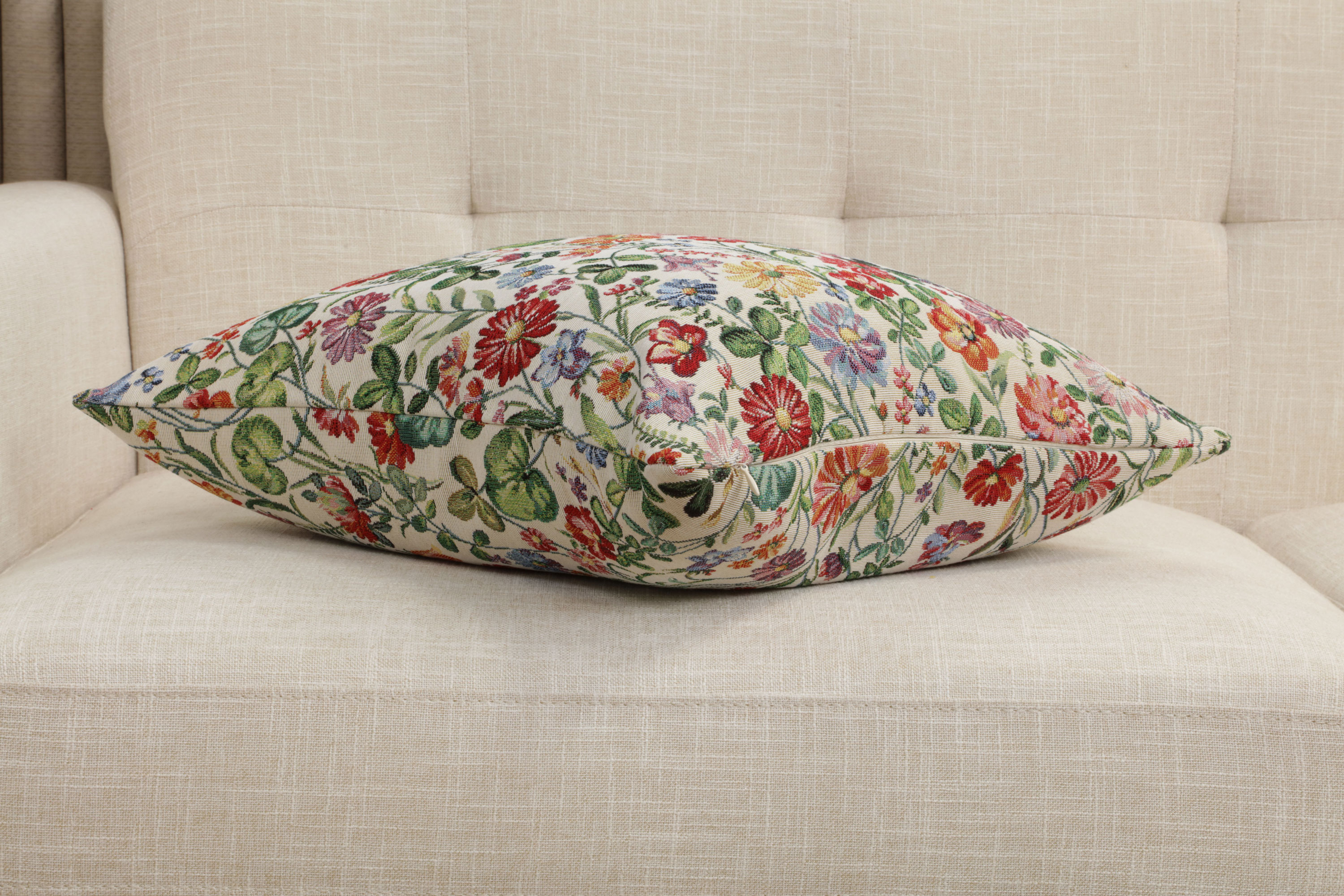 William Morris Serafina Tapestry Pillow Cover 18x18 Inch Cotton Jacquard Woven Cushion Cover