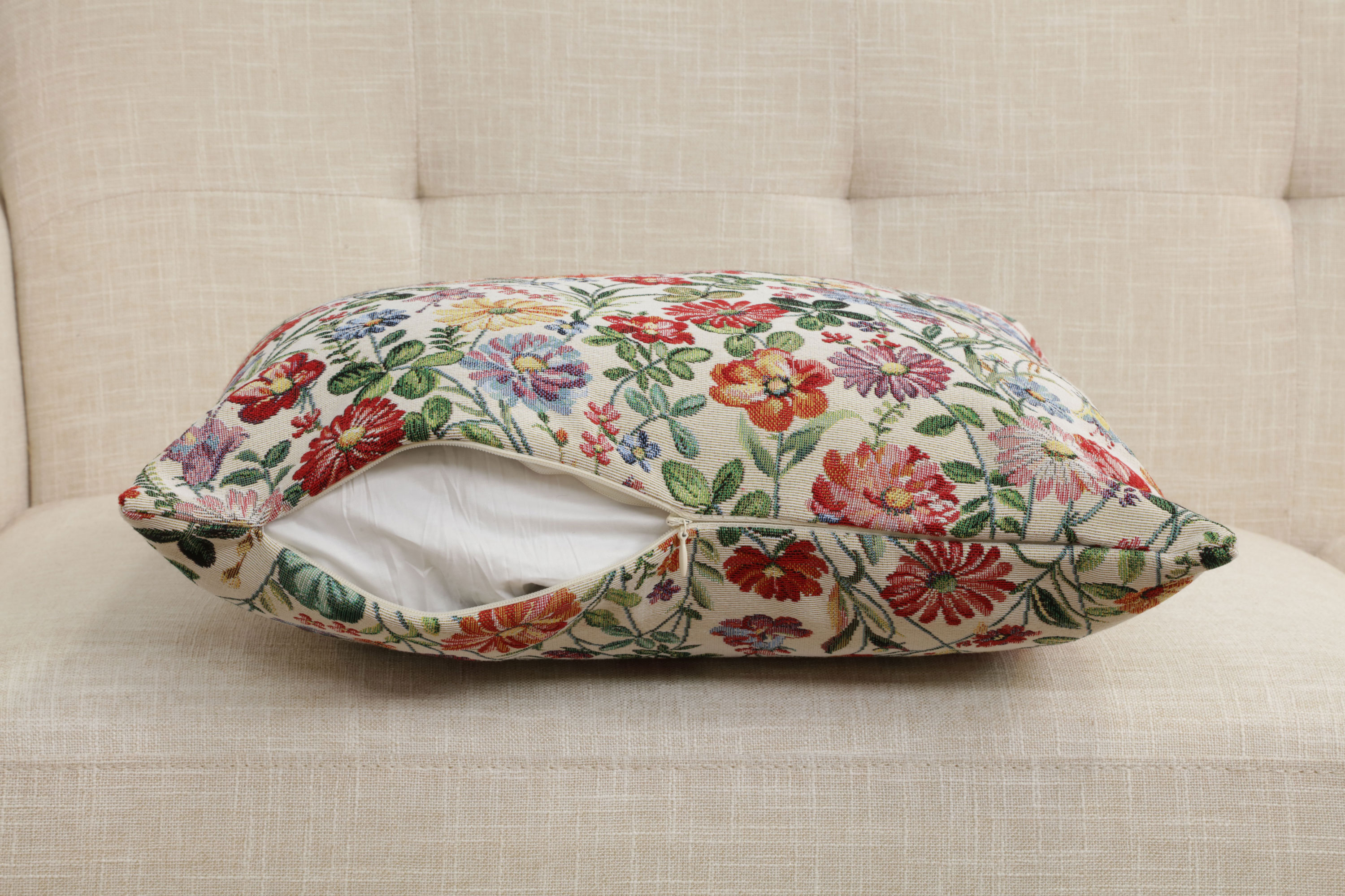 William Morris Serafina Tapestry Pillow Cover 18x18 Inch Cotton Jacquard Woven Cushion Cover