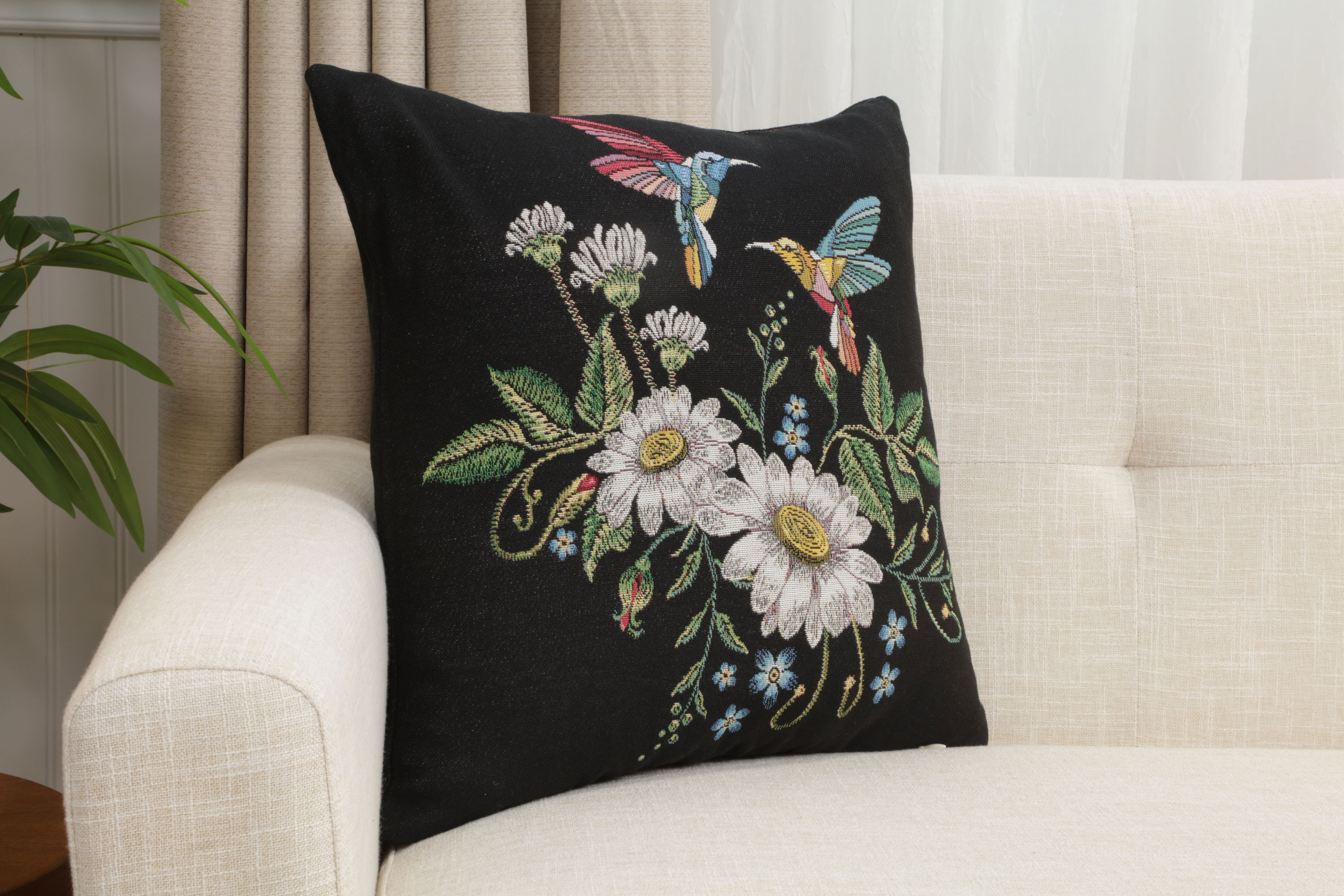 William Morris Barleta Tapestry Pillow Cover 18x18 Inch Cotton Jacquard Woven Cushion Cover