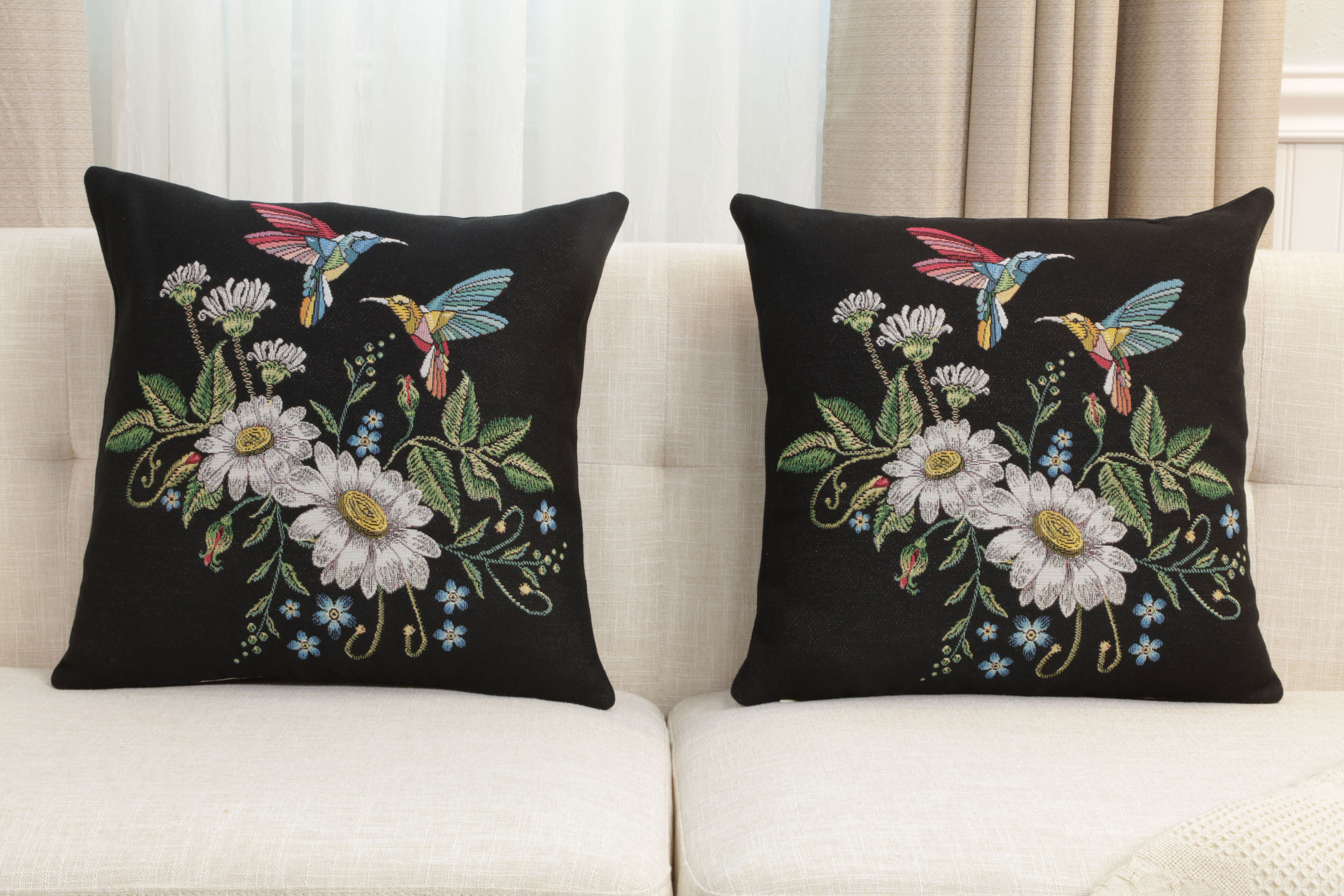 William Morris Barleta Tapestry Pillow Cover 18x18 Inch Cotton Jacquard Woven Cushion Cover