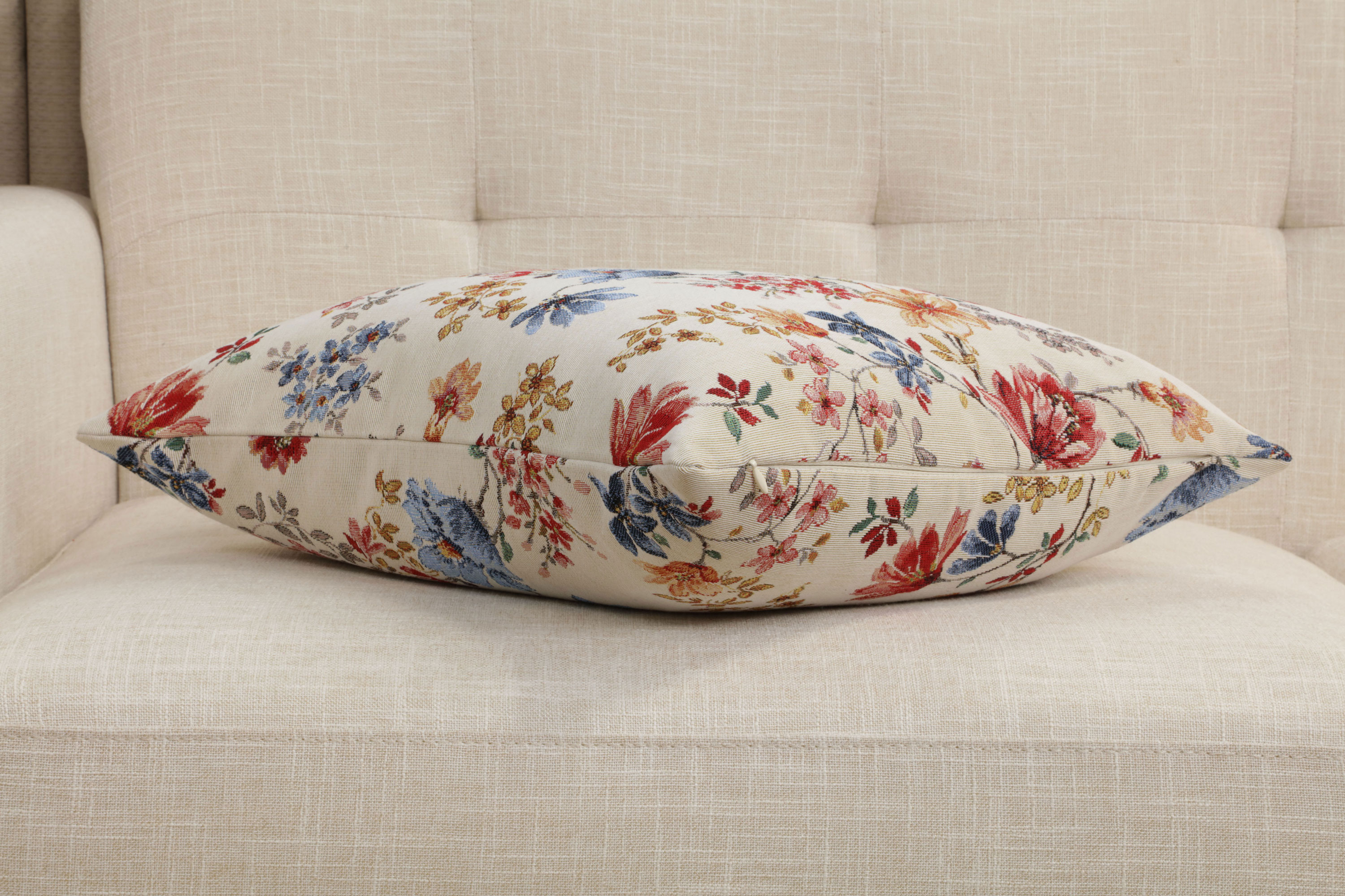 William Morris Lillium Tapestry Pillow Cover 18x18 Inch Cotton Jacquard Woven Cushion Cover