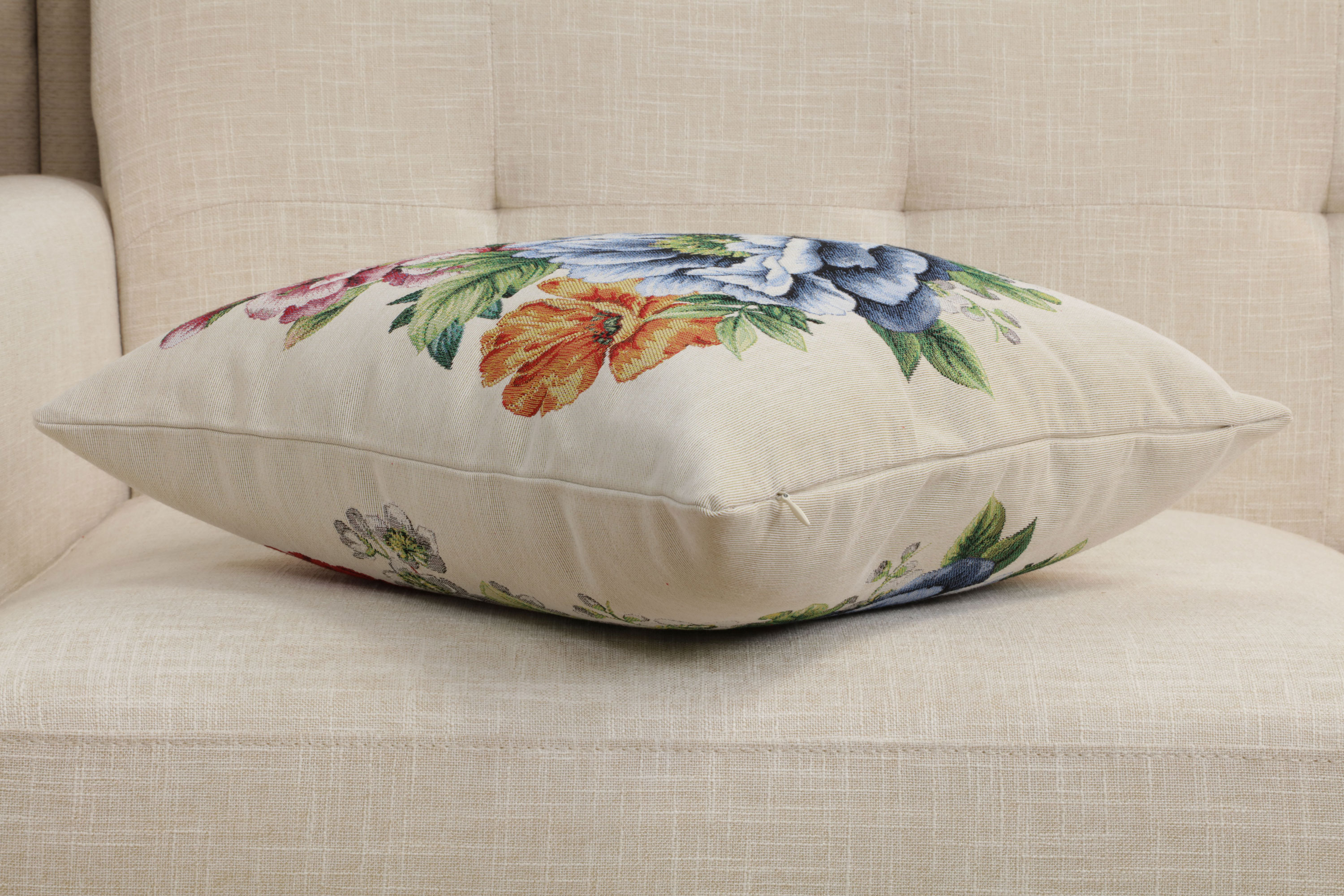 William Morris Florida Tapestry Pillow Cover 18x18 Inch Cotton Jacquard Woven Cushion Cover
