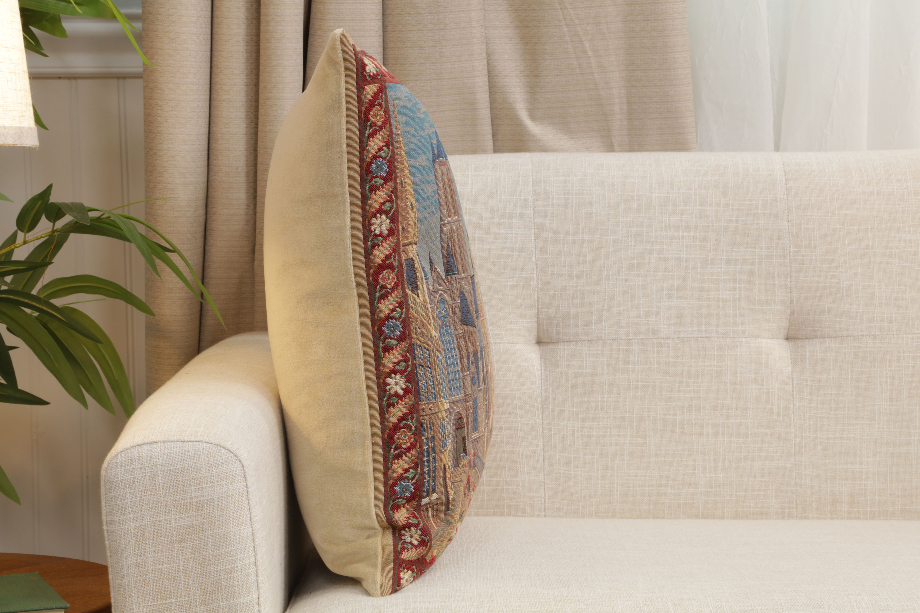 Gent Torens European Tapestry Pillow Cover 18x18 Inch Cotton Cushion Cover