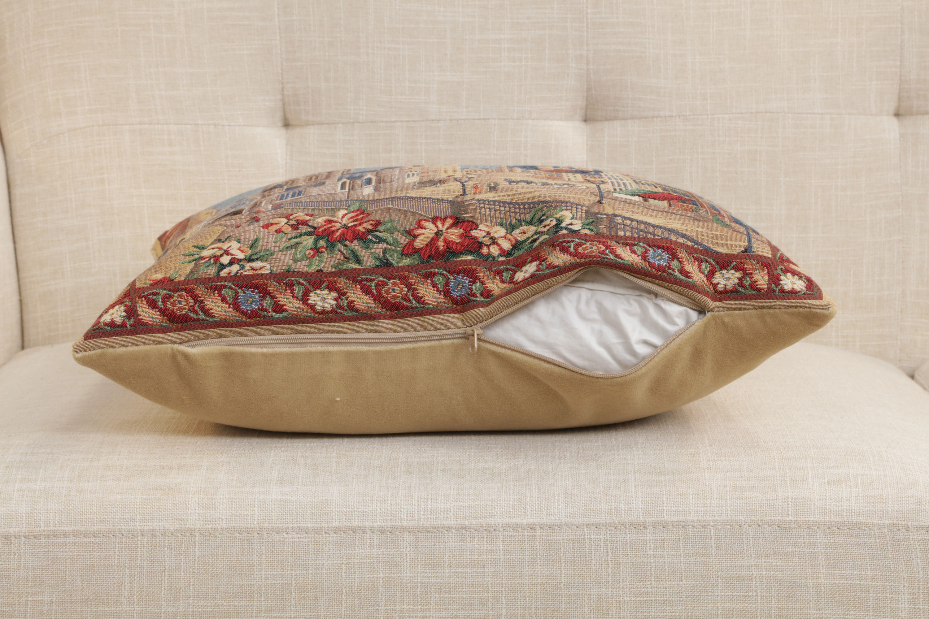 Gent Torens European Tapestry Pillow Cover 18x18 Inch Cotton Cushion Cover