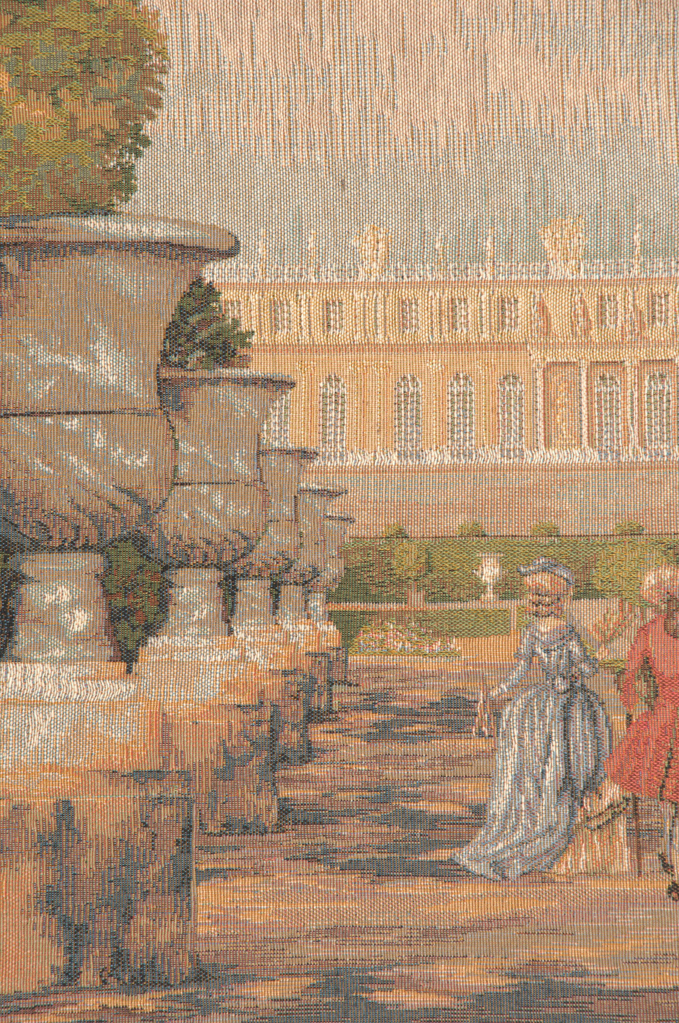 Versailles Carree French Tapestry Wall Hanging 58x58 Inch Cotton Jacquard Woven Wall Tapestry