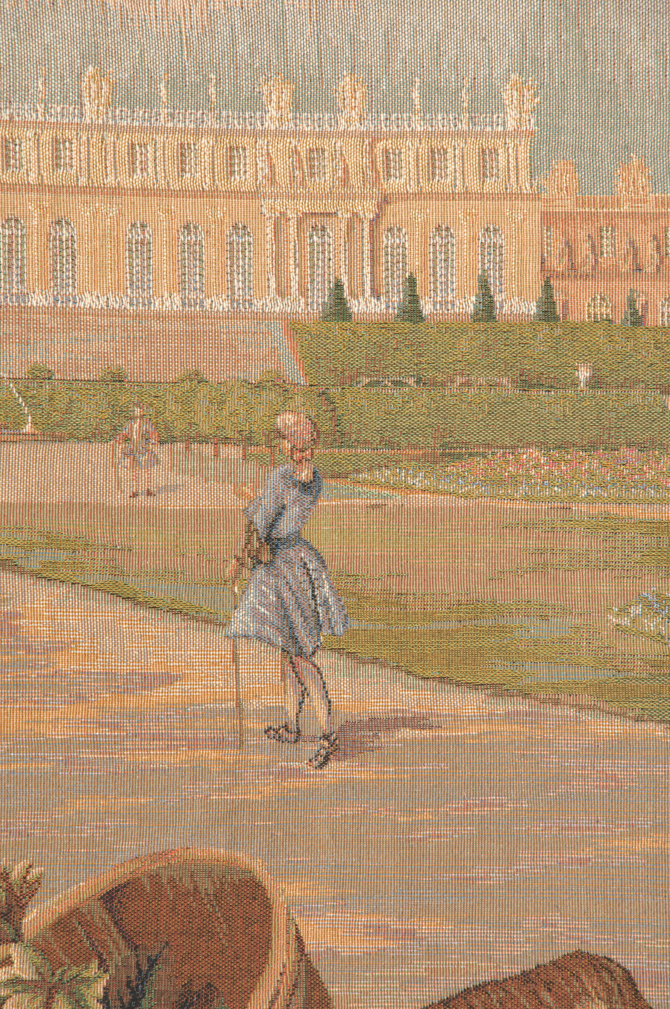 Versailles Carree French Tapestry Wall Hanging 58x58 Inch Cotton Jacquard Woven Wall Tapestry