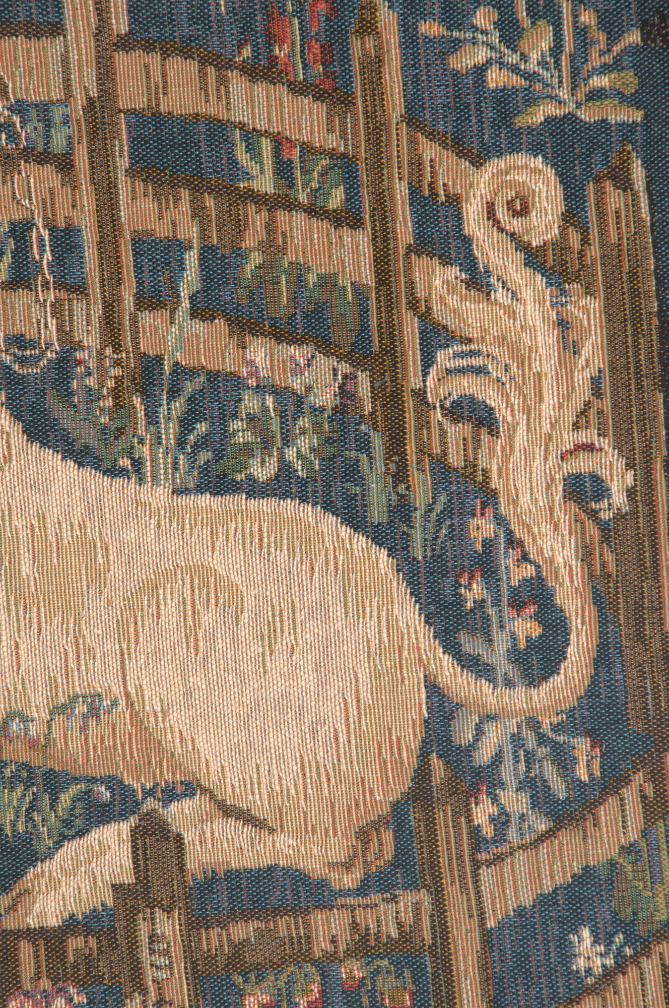 Medieval Licorne Captive III Vintage Tapestry Wall Hanging 29 x 19 in Jacquard Woven Unicorn Millefleurs Wall Art