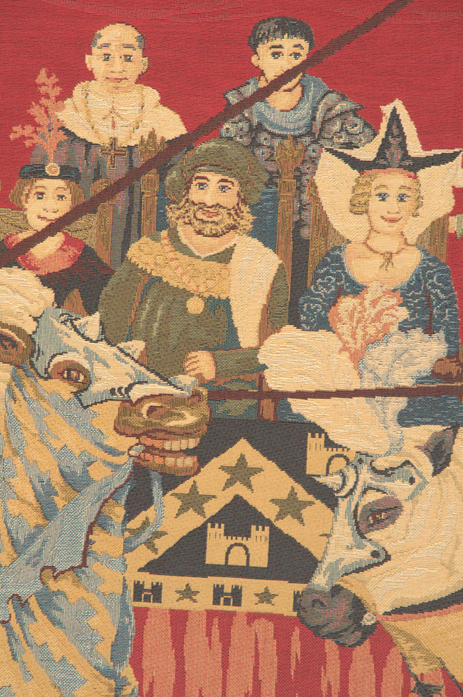 Medieval Lists Vintage Tapestry Wall Hanging 18 x 27 in