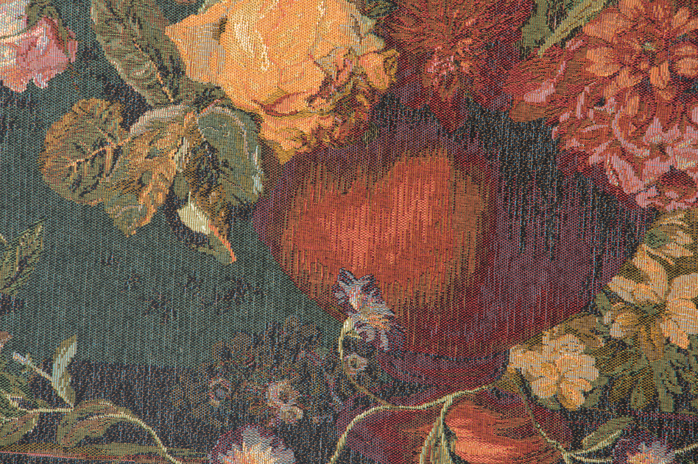 Bouquet Flamand French Tapestry Wall Hanging 44x33 Inch Cotton Jacquard Woven Wall Tapestry