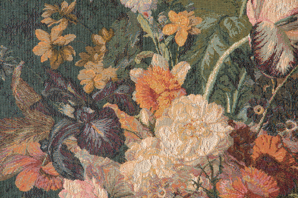 Bouquet Flamand French Tapestry Wall Hanging 44x33 Inch Cotton Jacquard Woven Wall Tapestry