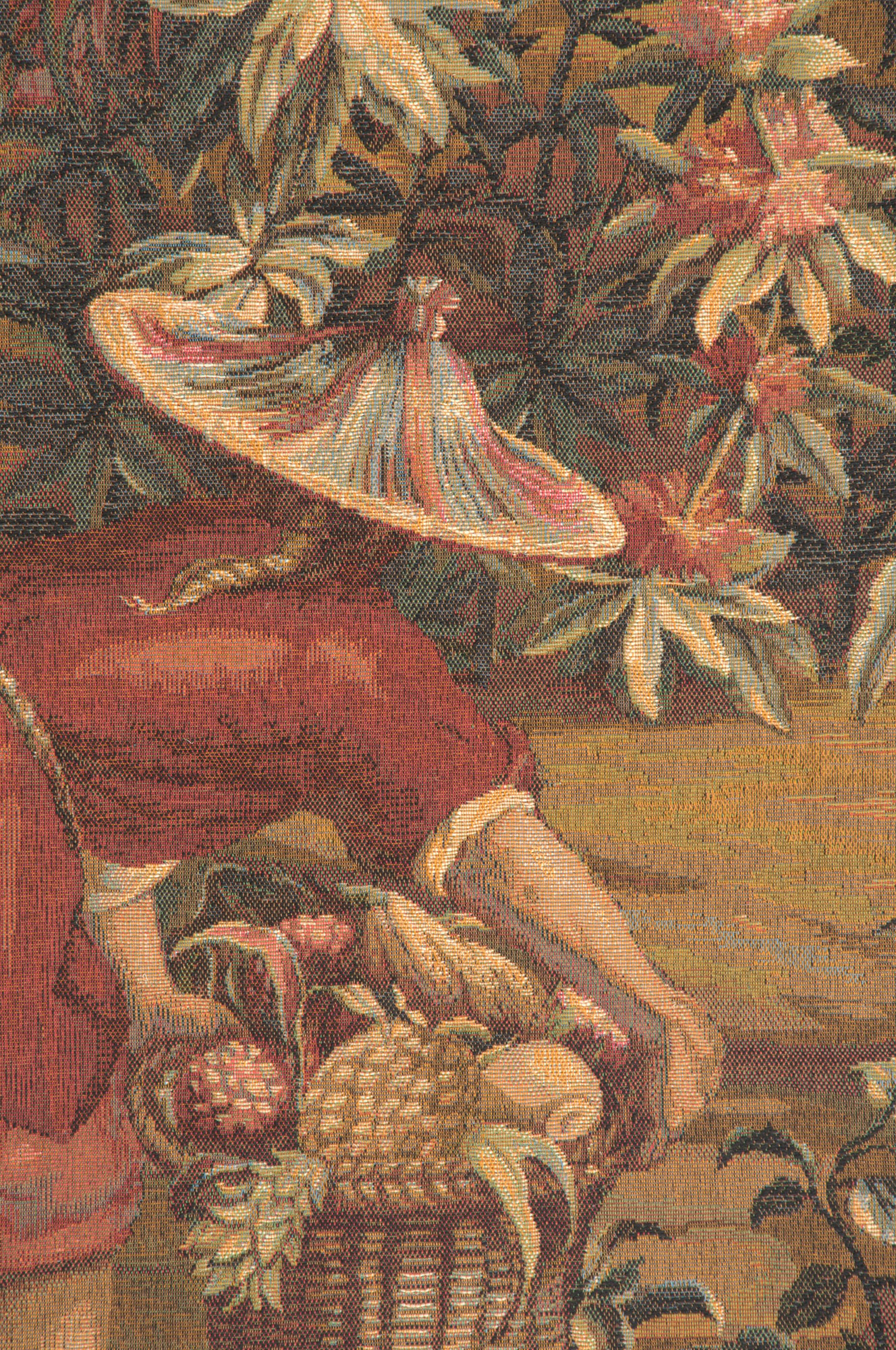 La Recolte Des Ananas Floral Tapestry Wall Hanging 58 x 58 in Pineapple Harvest Tropical Jacquard Woven Wall Art