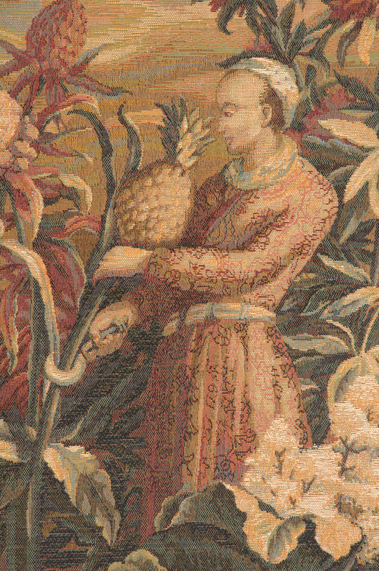 La Recolte Des Ananas Floral Tapestry Wall Hanging 58 x 58 in Pineapple Harvest Tropical Jacquard Woven Wall Art