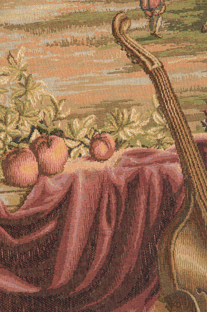 Verdure au Chateau French Tapestry Wall Hanging 58x55 Inch Cotton Jacquard Woven Wall Tapestry