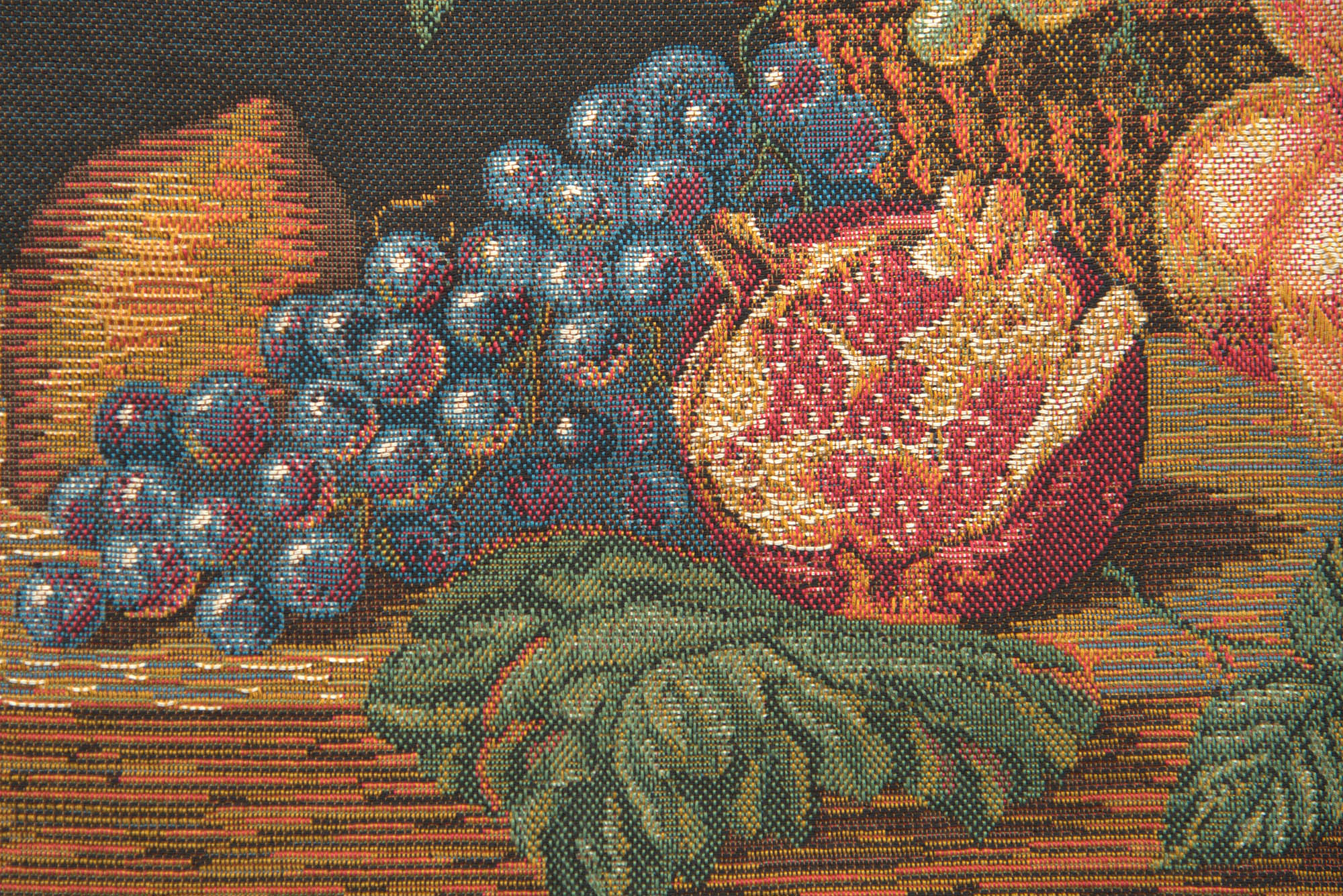 Medieval La Mesange Tapestry Wall Hanging 33 x 31 in Bird Millefleurs Floral Jacquard Woven Wall Art Castle Decor