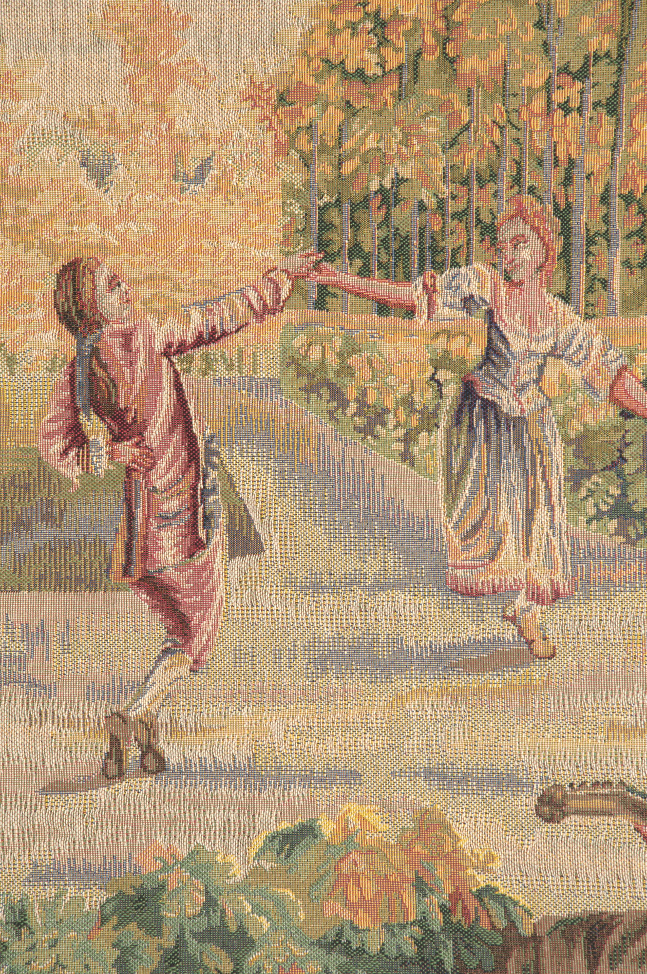 Jean Baptiste Danse Au Jardin Garden Dance Tapestry Wall Hanging 58 x 44 in