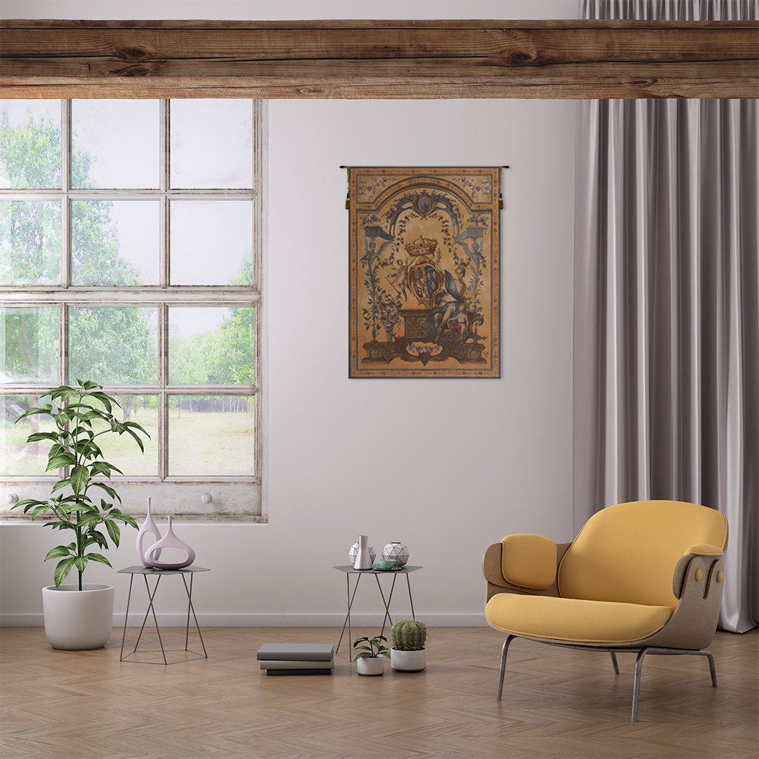 Lotus European Tapestry Wall Hanging 58x44 Inch Cotton Jacquard Woven Wall Tapestry