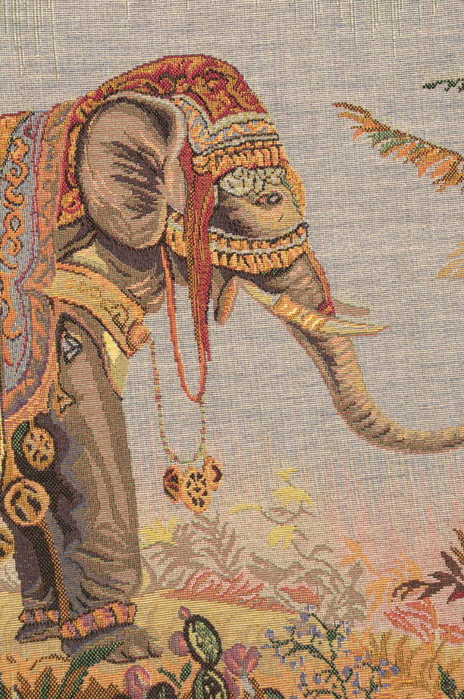 Jean Baptiste Huet Le Elephant Vintage Tapestry Wall Hanging 41 x 58 in
