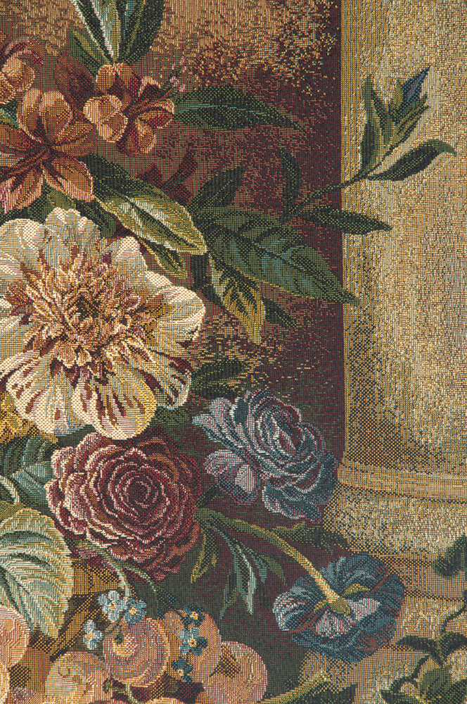 Jan Hendrick Fruit and Flowers Tapestry Wall Hanging 29x26 Inch Cotton Jacquard Woven Wall Tapestry