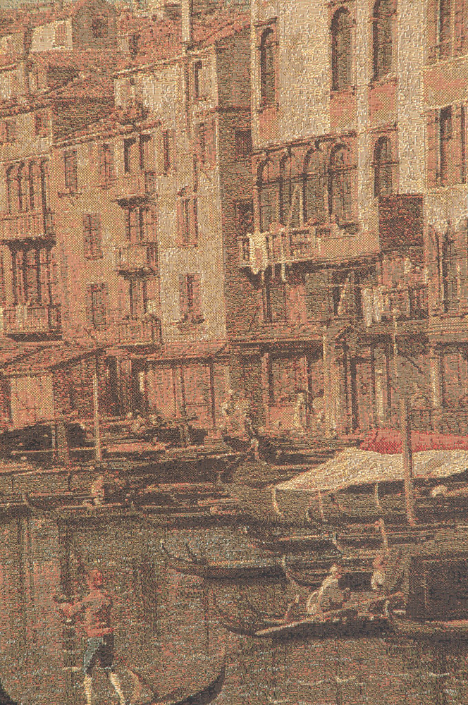 Canaletto Rialto Bridge European Tapestry Wall Hanging 78x57 Inch Cotton Jacquard Woven Wall Tapestry